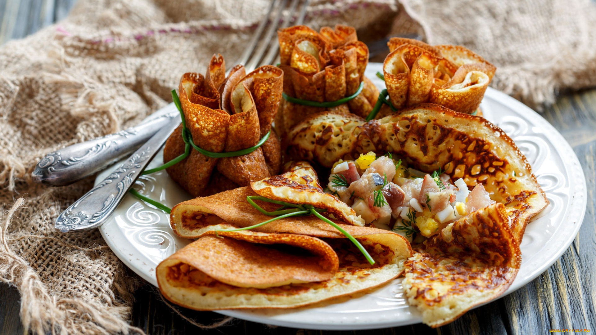 еда, блины, , оладьи, начинка