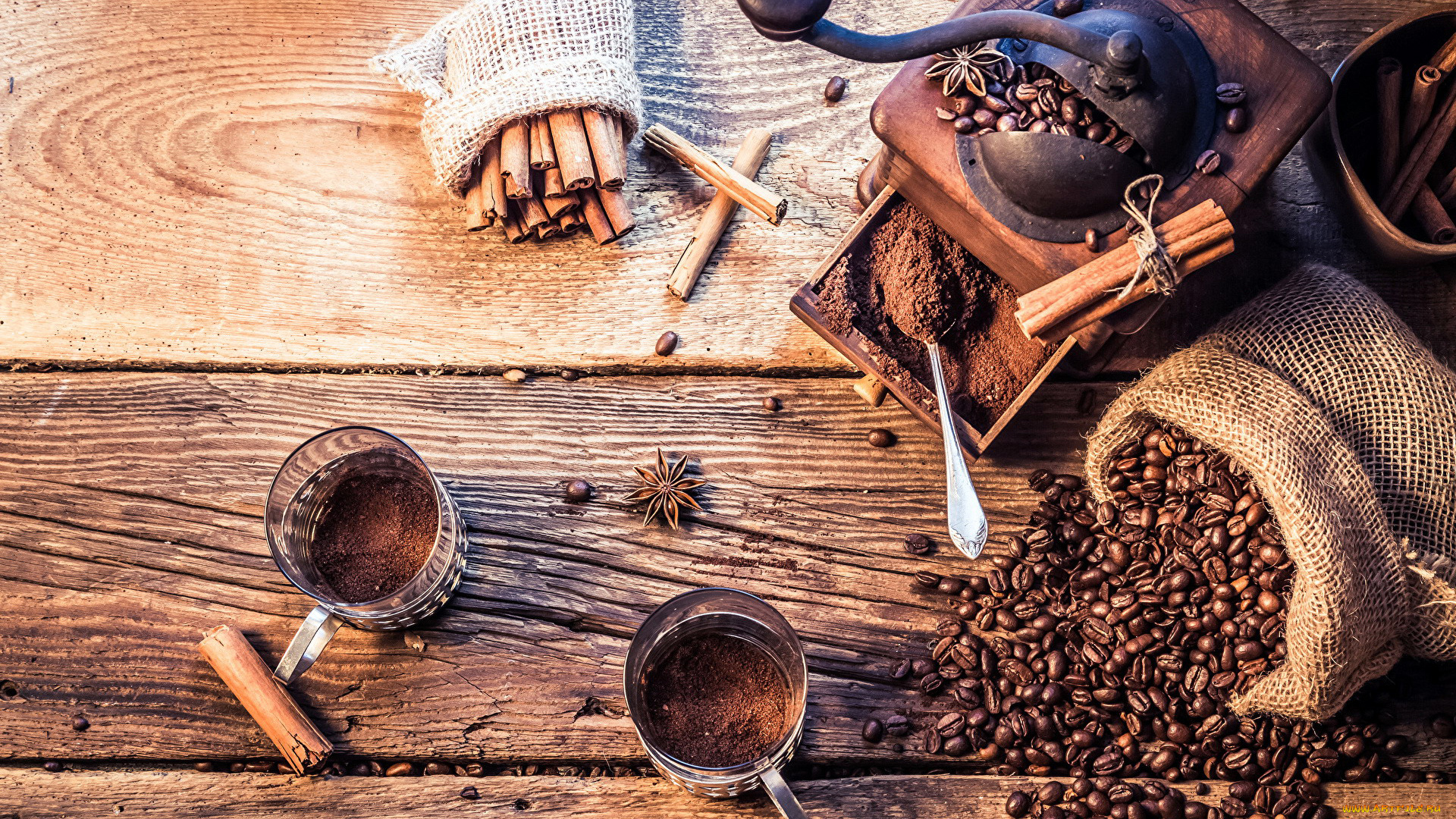 еда, кофе, , кофейные, зёрна, корица, зерна, молотый, кофемолка