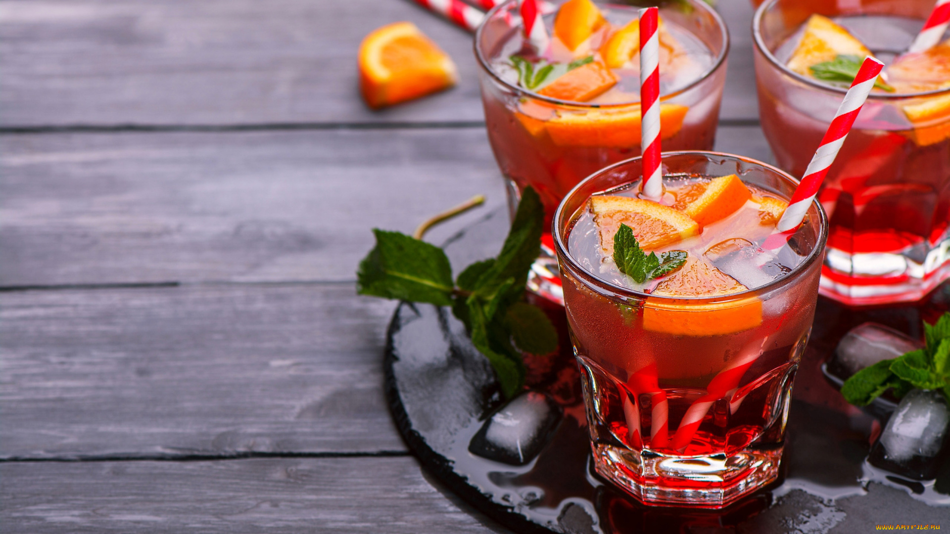 еда, напитки, , коктейль, мята, коктейль, апельсин, лед