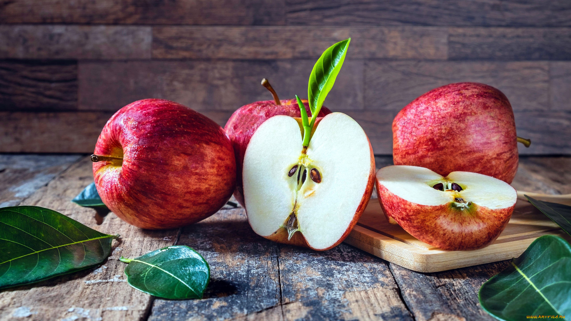 еда, яблоки, краснобокие