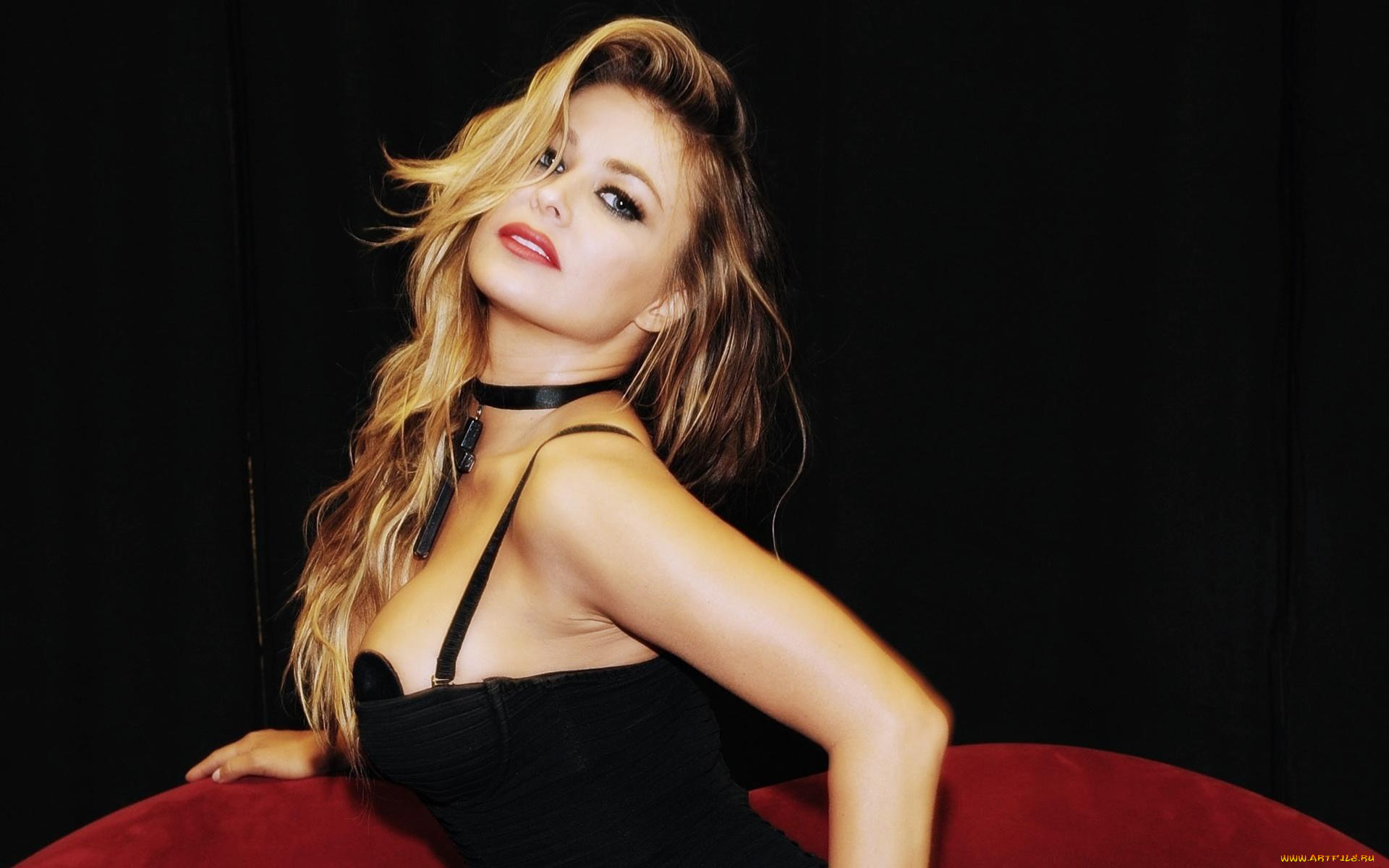 девушки, carmen, electra, блондинка, корсет, диван