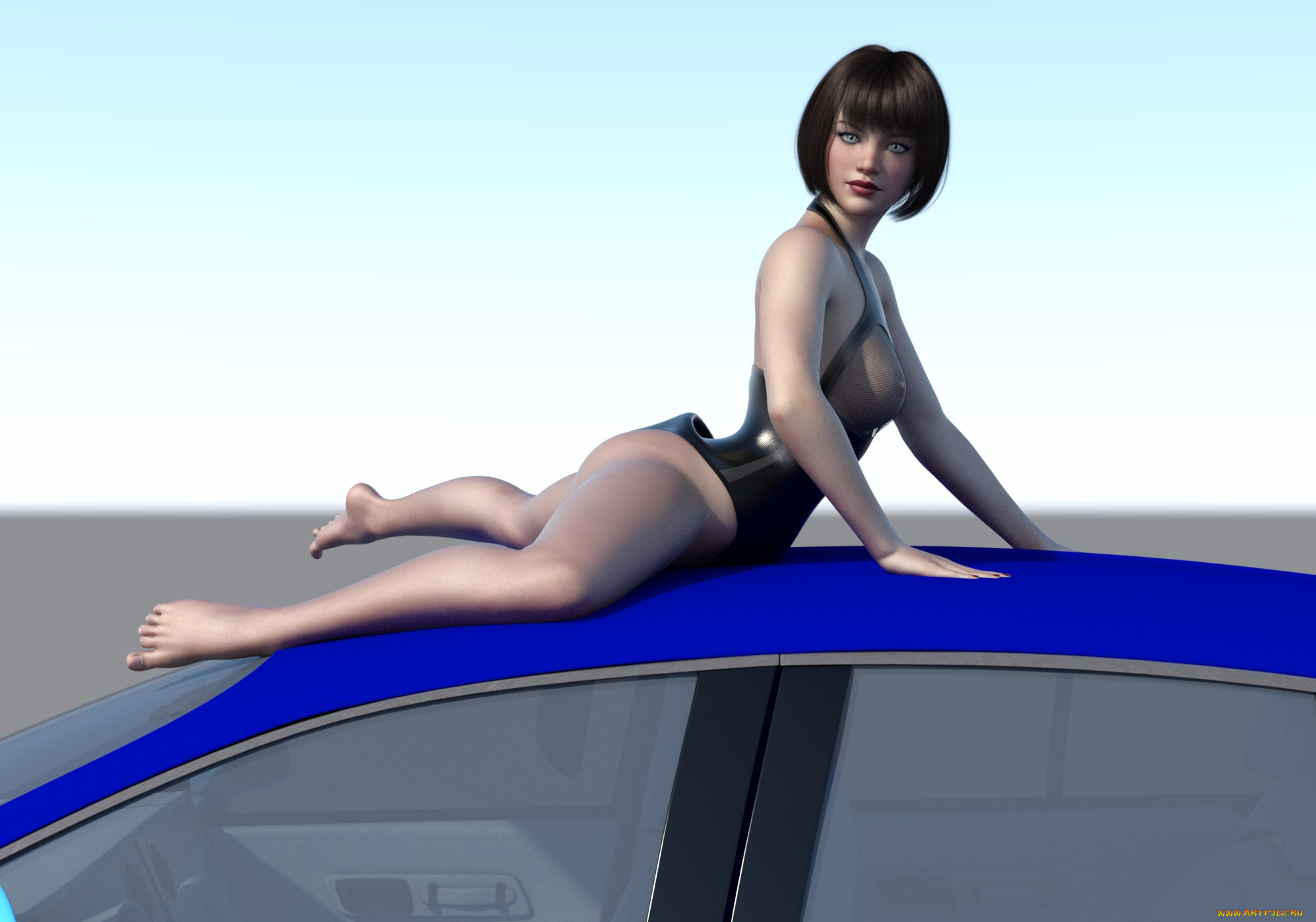 3д, графика, люди-авто, мото, , people-, car, , , moto, фон, взгляд, девушка