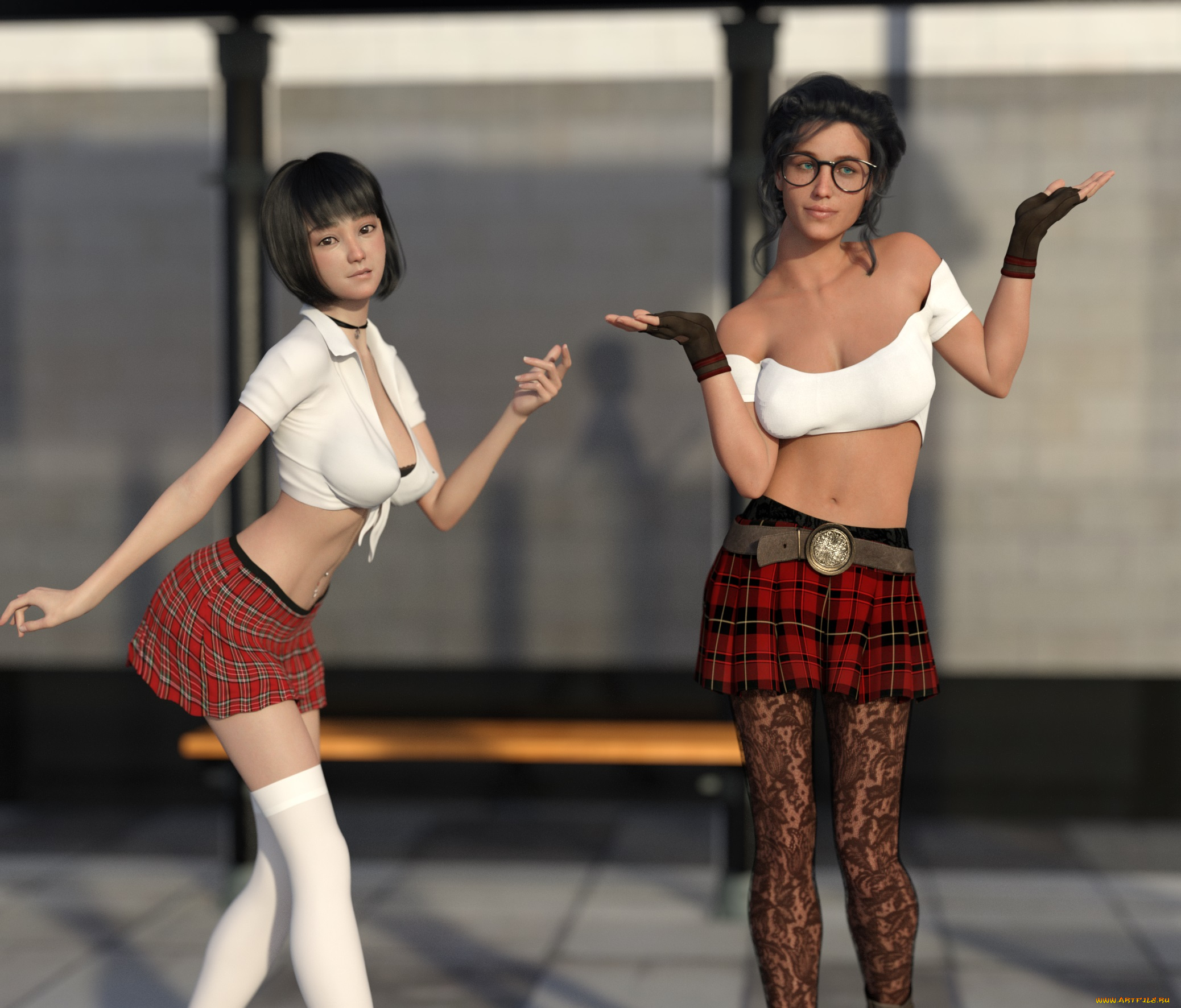 3д, графика, люди, , people, фон, взгляд, девушки