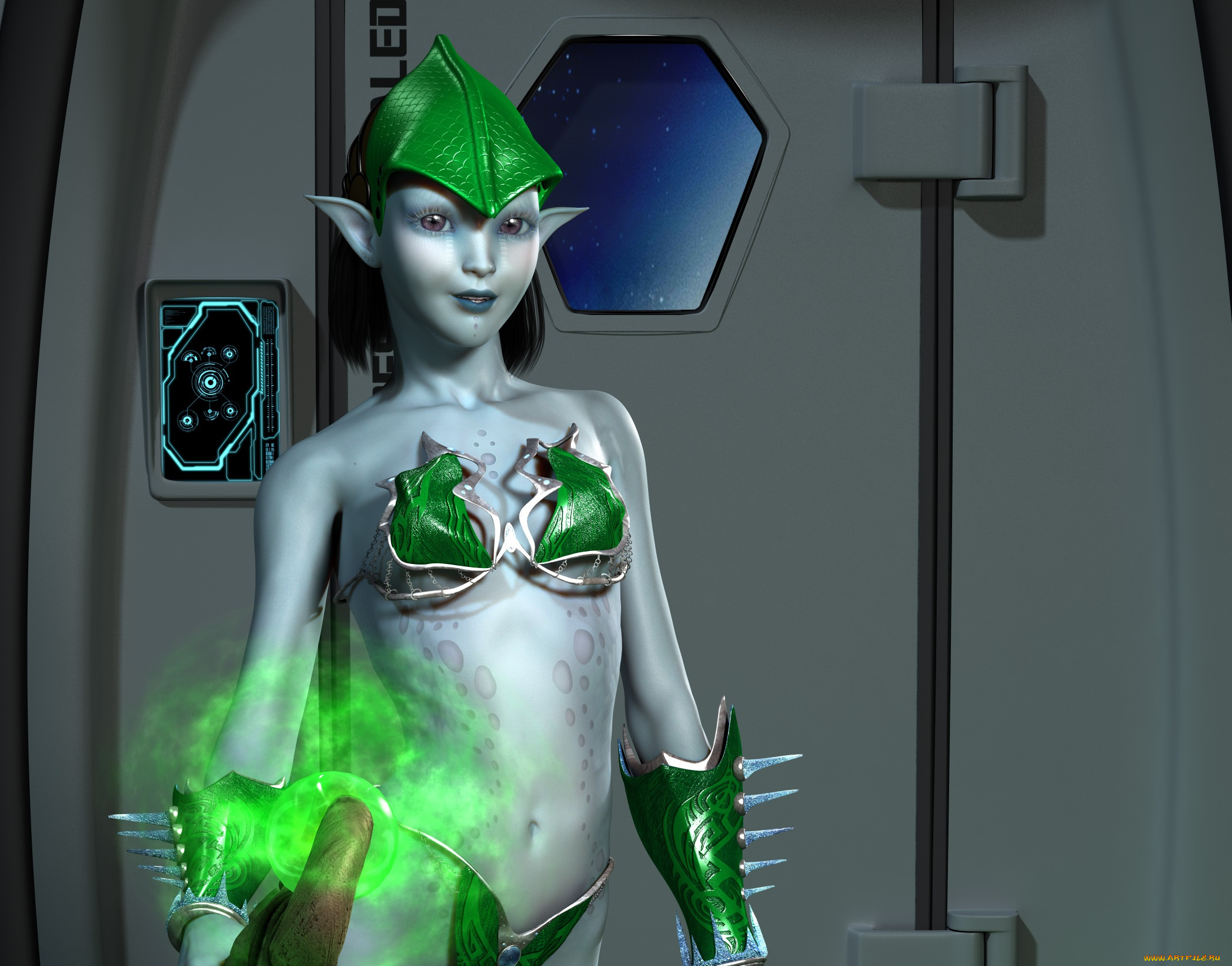 3д, графика, эльфы, , elves, эльфийка, взгляд, фон