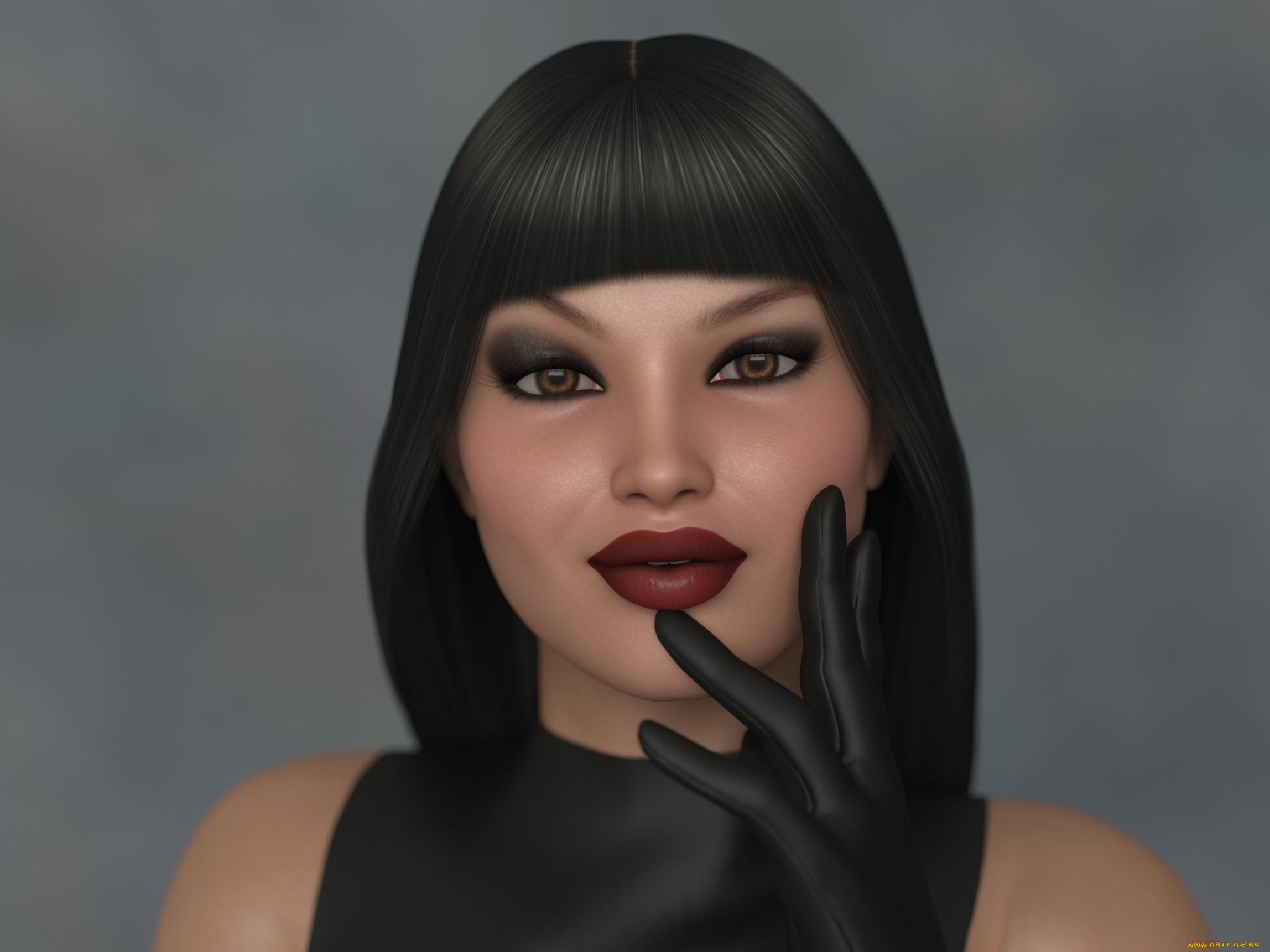 3д, графика, портрет, , portraits, фон, взгляд, девушка