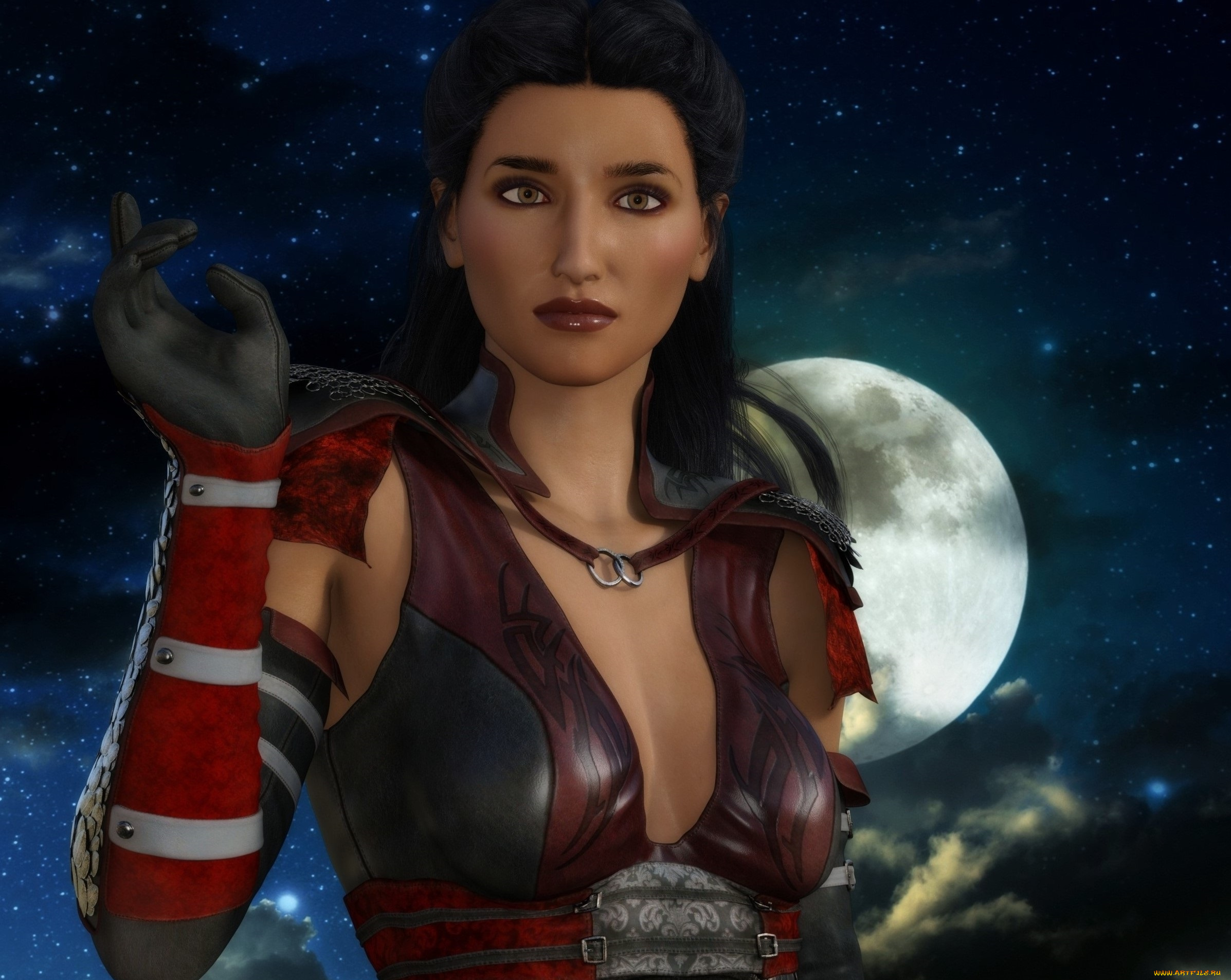 3д, графика, фантазия, , fantasy, фон, взгляд, девушка