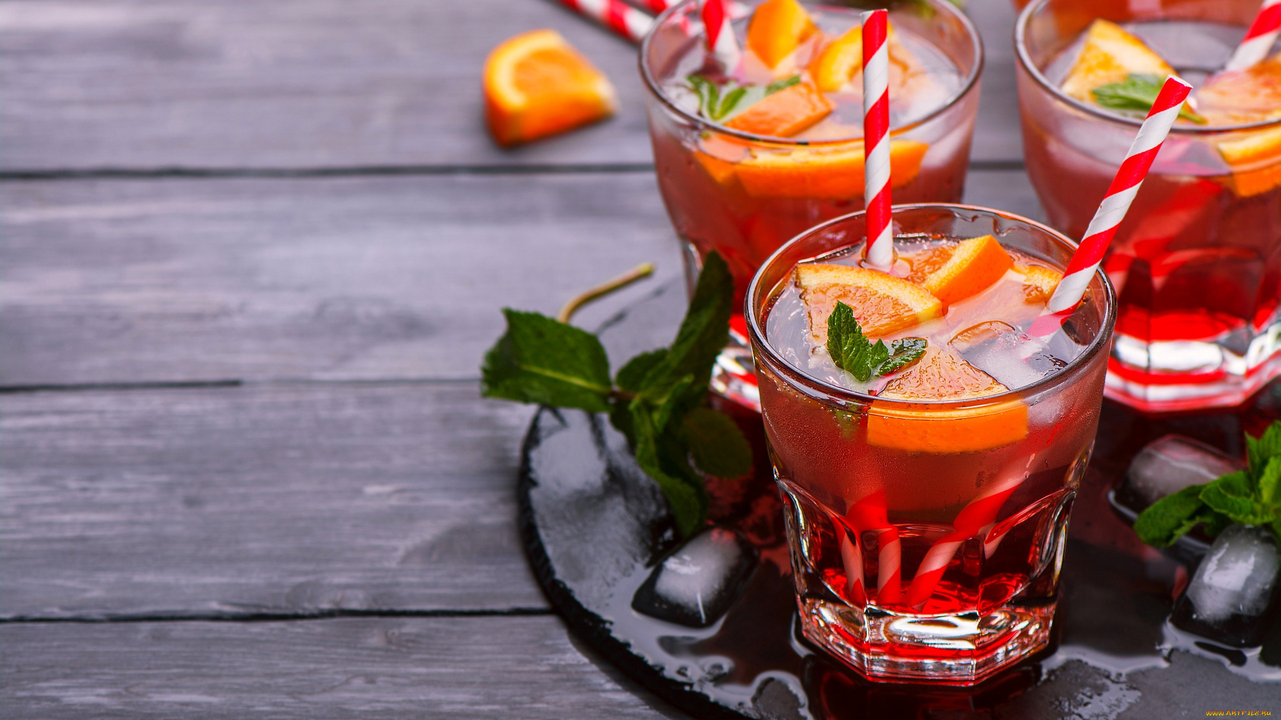 еда, напитки, , коктейль, мята, коктейль, апельсин, лед