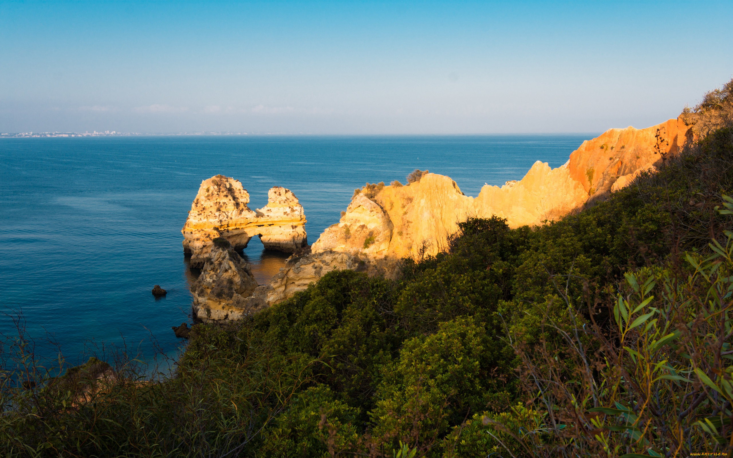 природа, побережье, скалы