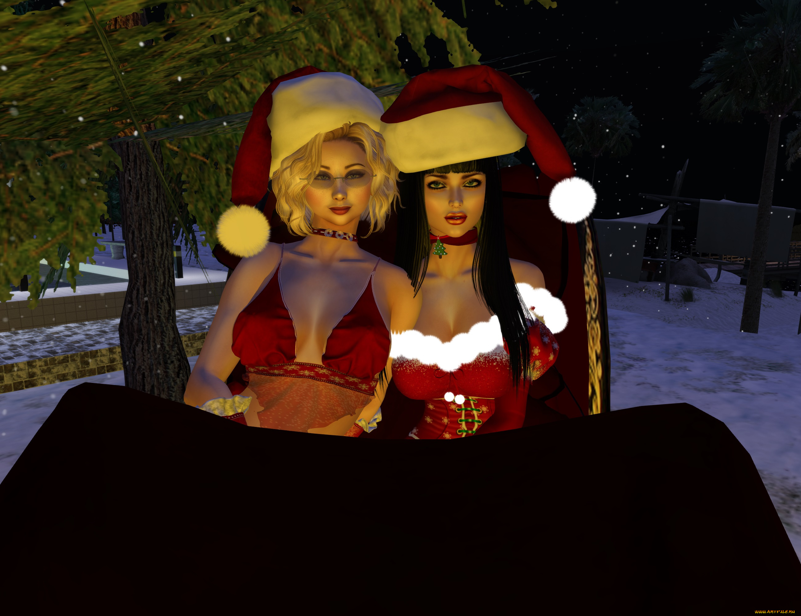 3д, графика, праздники, , holidays, фон, взгляд, девушки