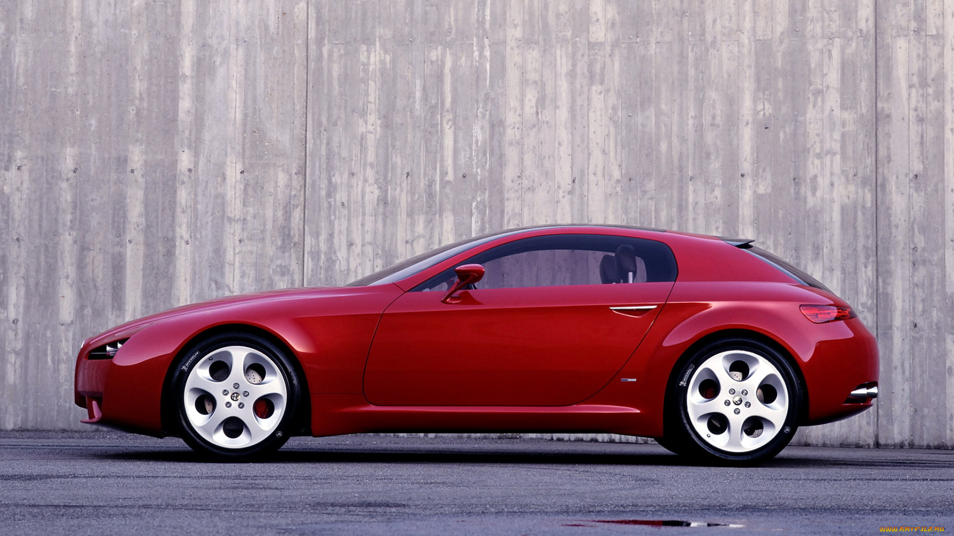 alfa-romeo, brera, автомобили, alfa, romeo, красная, стена