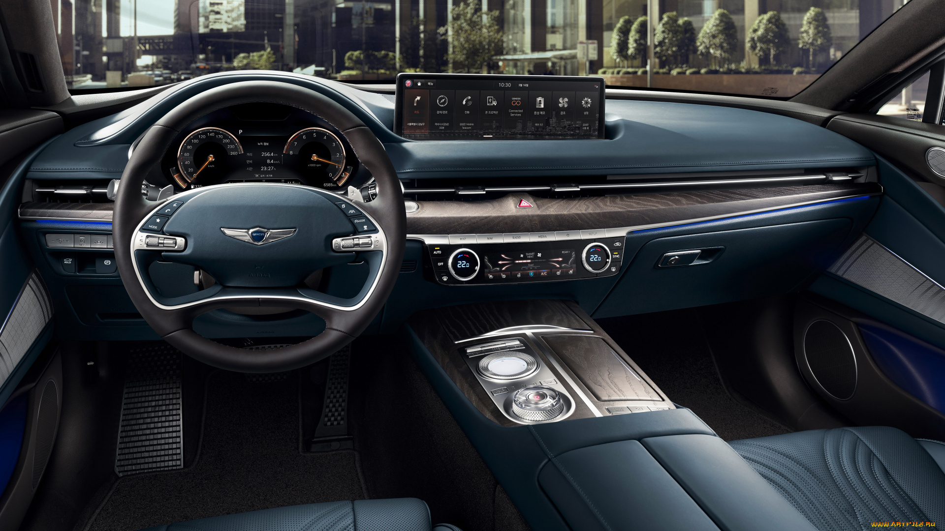 автомобили, спидометры, торпедо, genesis, g80, 4k, салон, 2020, года, kr-spec, rg3, приборная, панель, корейские