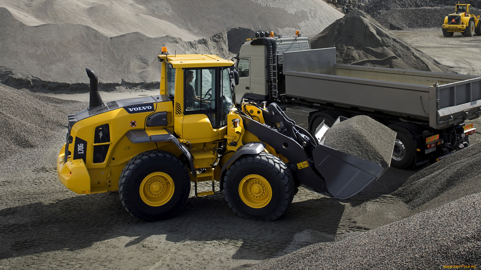 техника, фронтальные, погрузчики, volvo