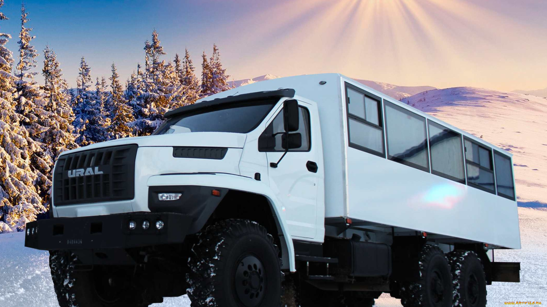 урал, автомобили, автомобиль, грузовой, снег, вахтовка