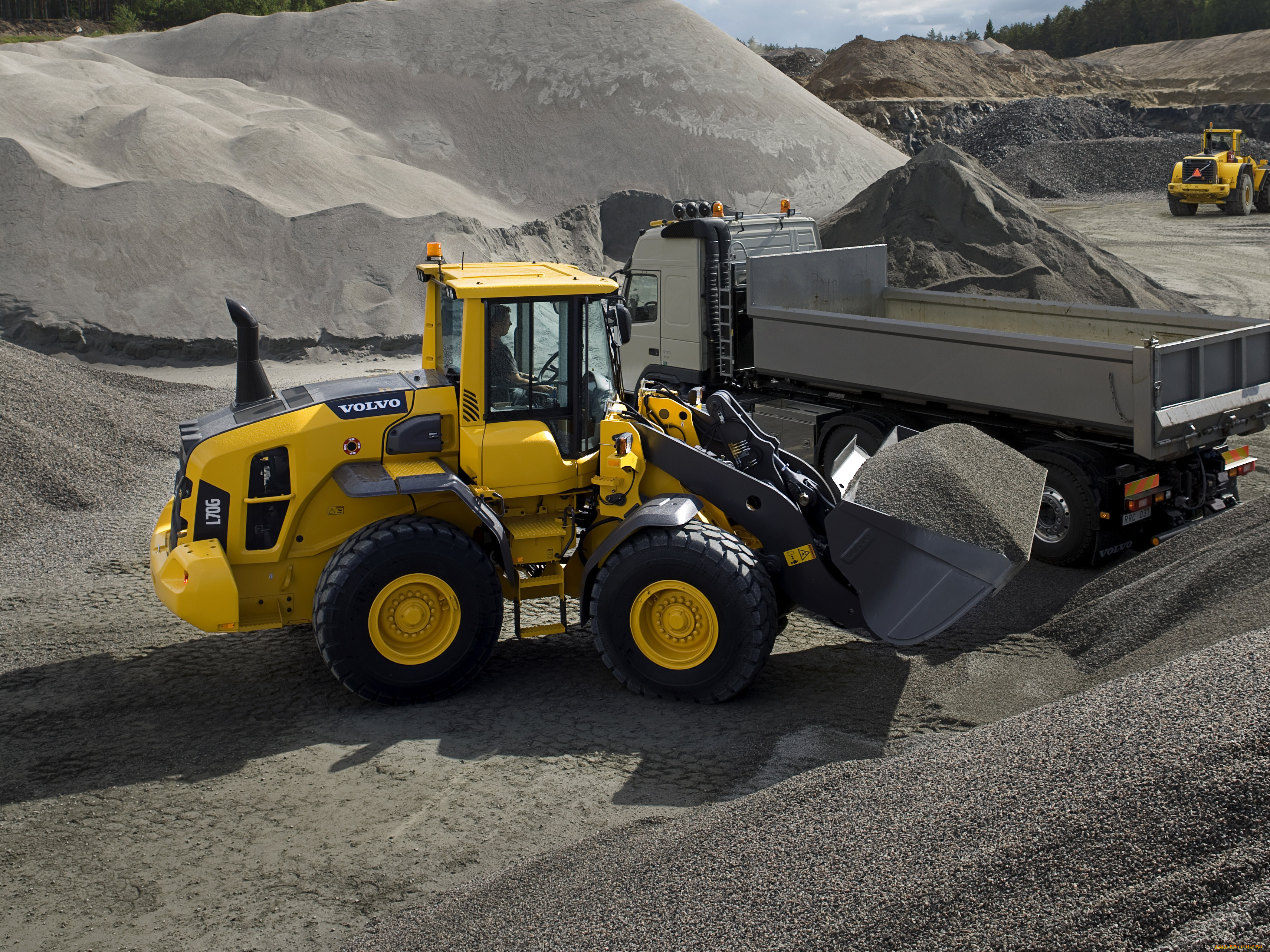 техника, фронтальные, погрузчики, volvo
