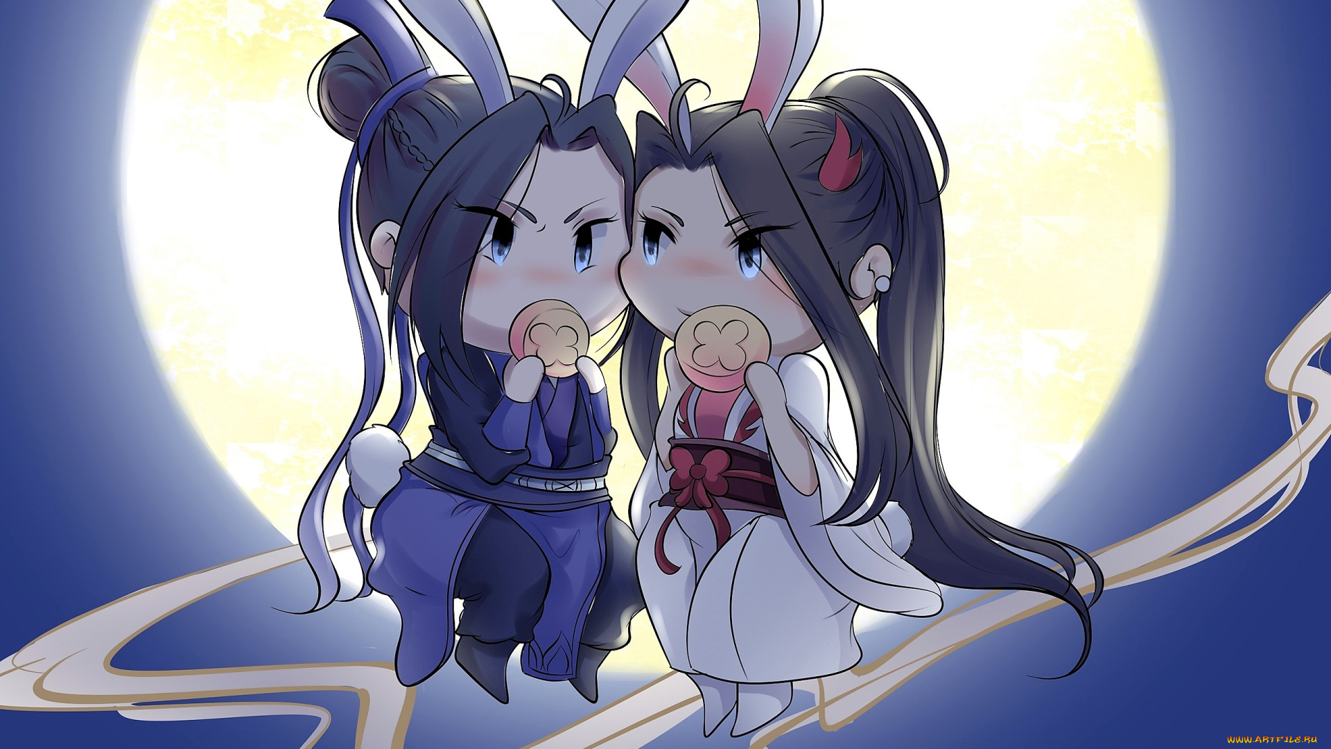 аниме, mo, dao, zu, shi, цзянь, чэн, вэнь, цин, ушки, печенье