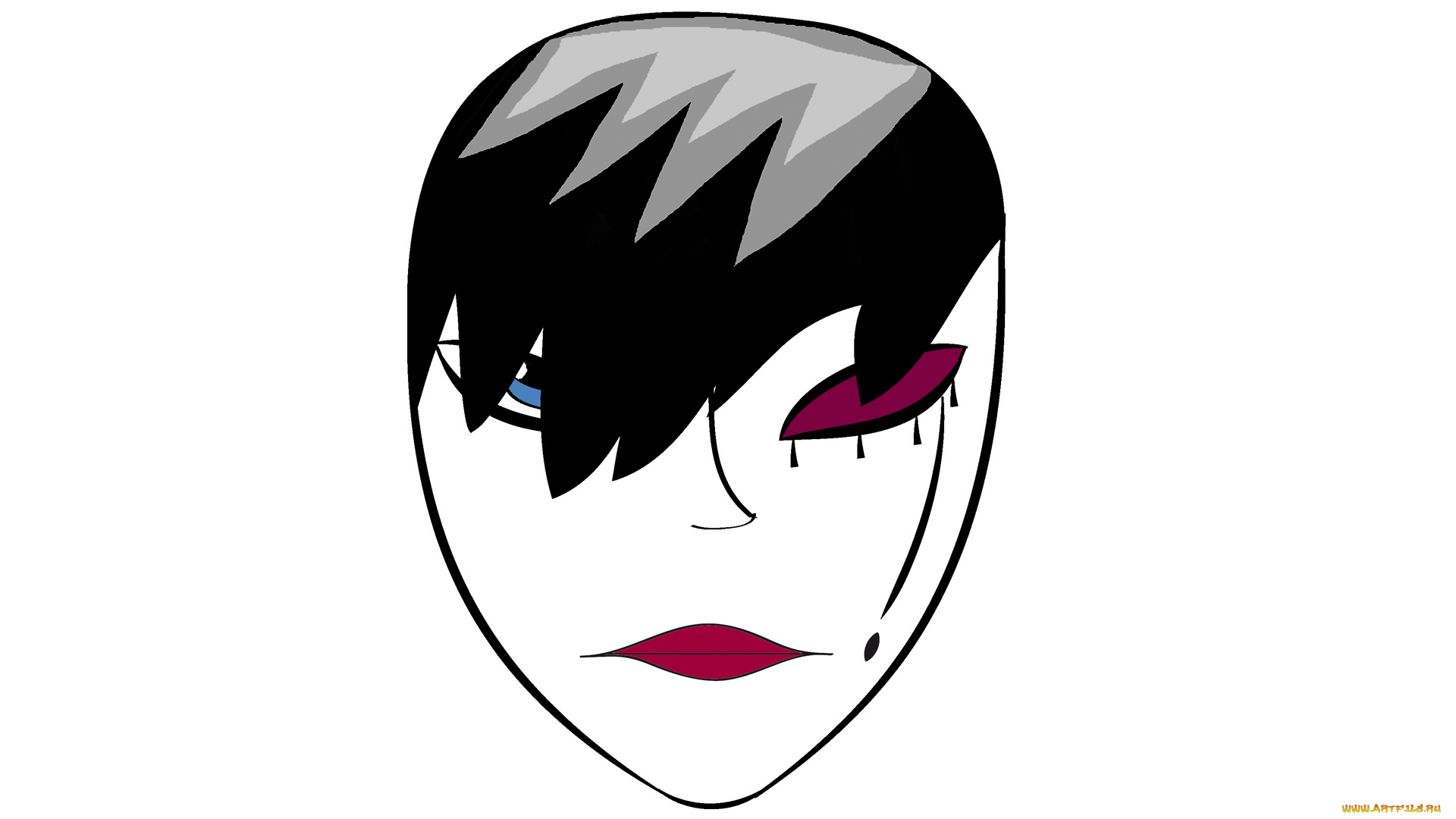 рисованное, минимализм, лицо