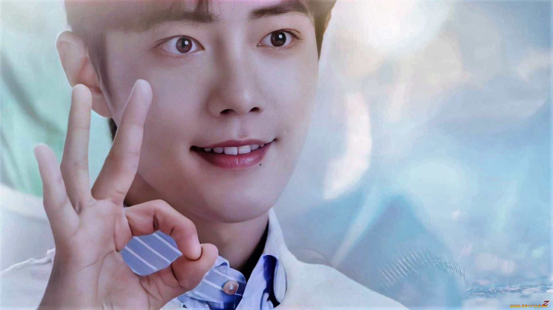 мужчины, xiao, zhan, актер, лицо, жест