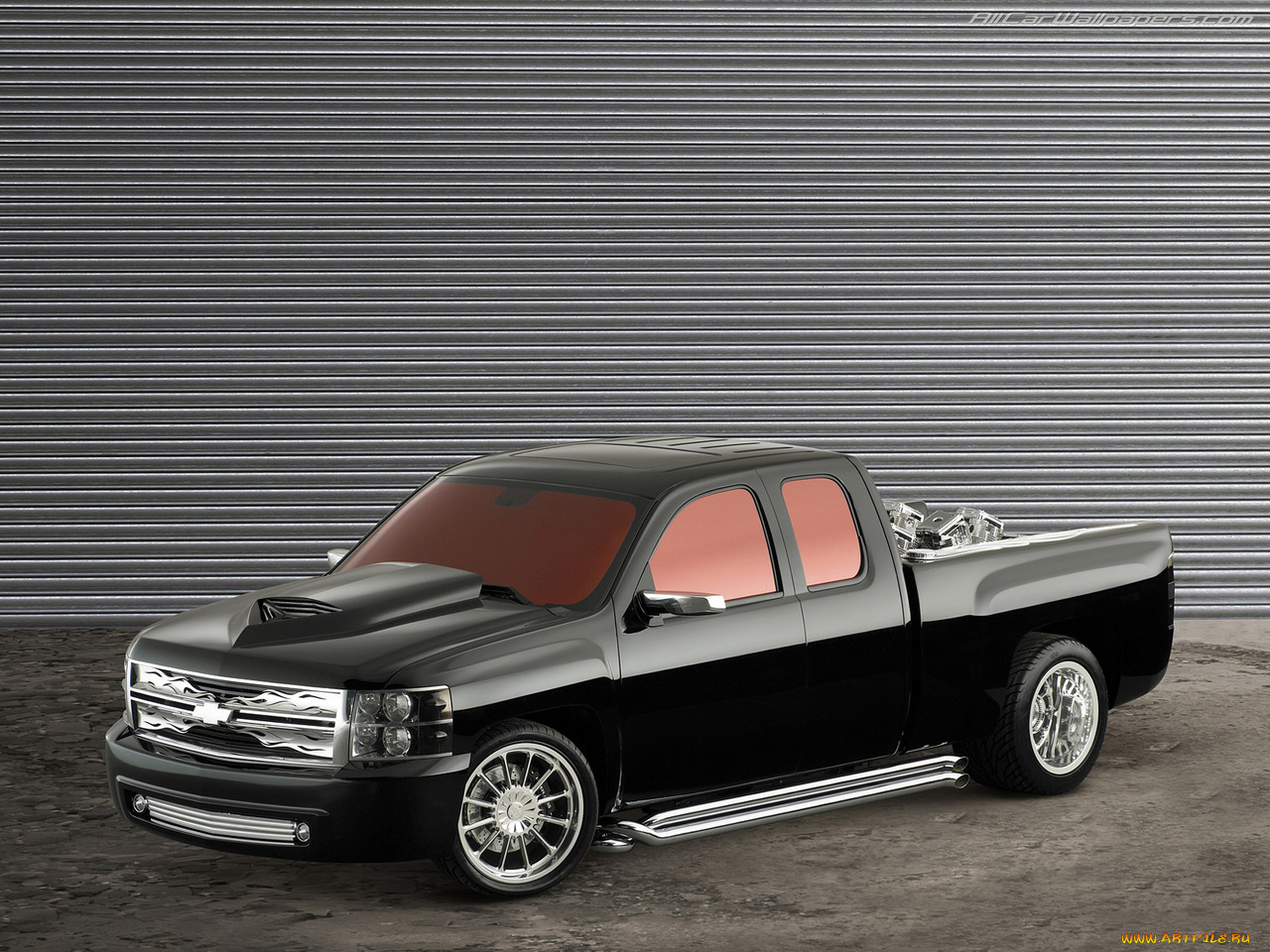 sema, 2006, chevy, orange, county, choppers, silverado, автомобили, custom, pick, up