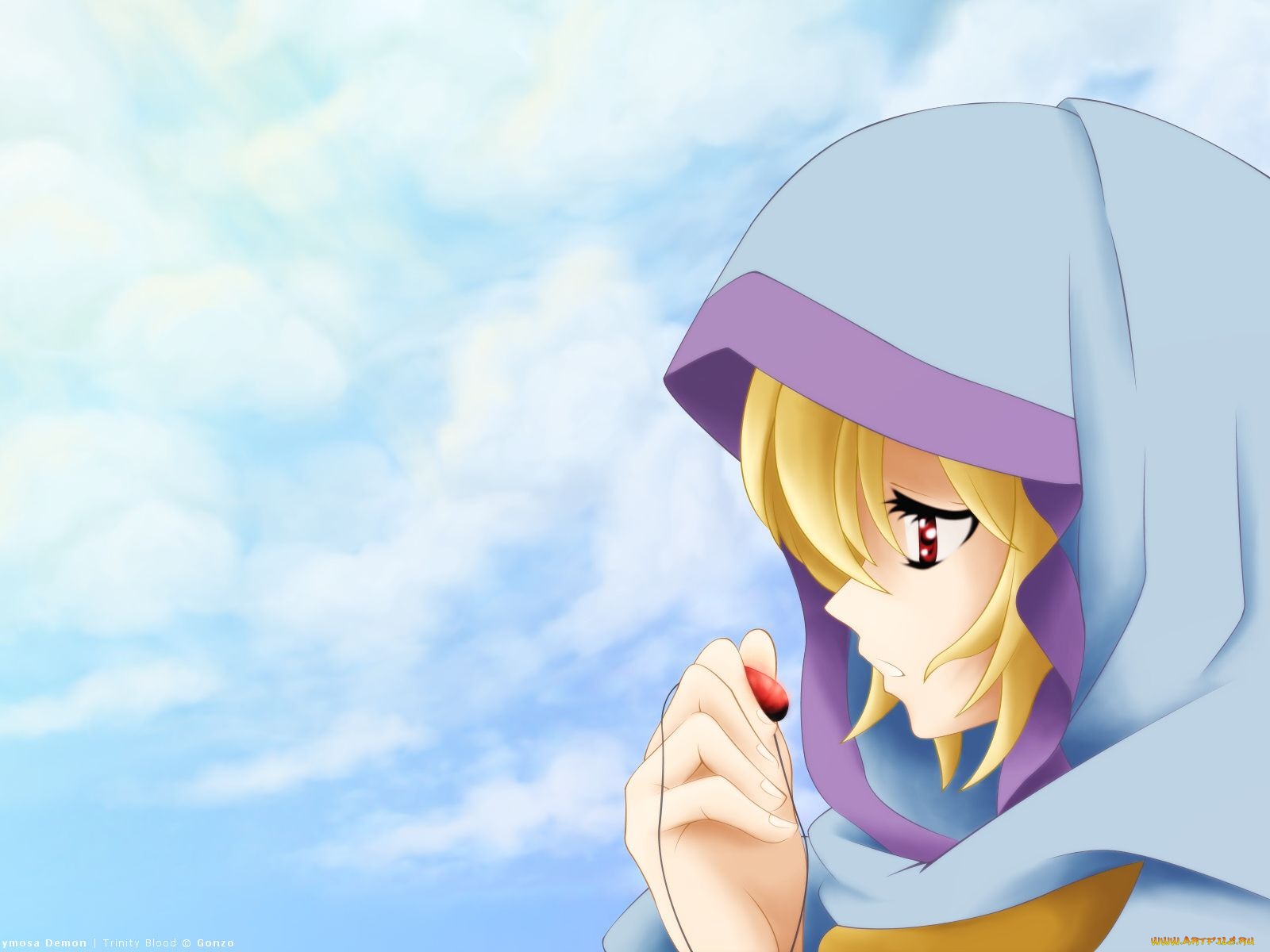 аниме, trinity, blood