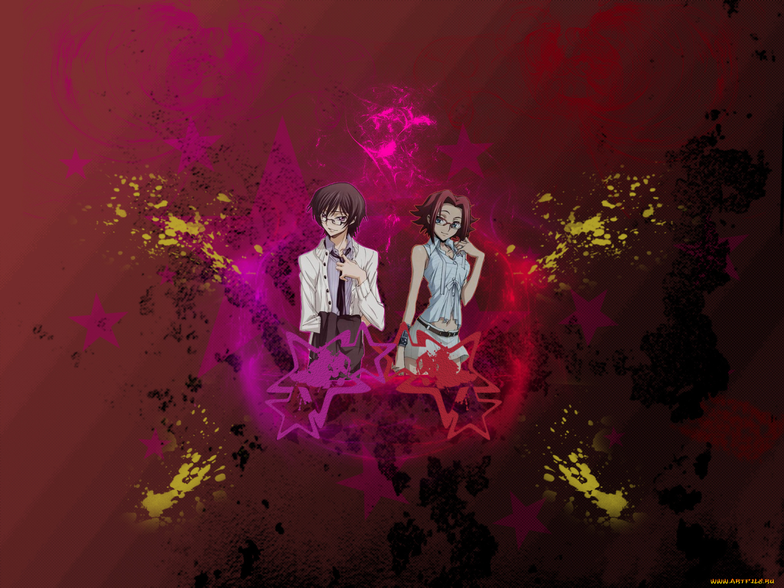 lelouch&kallen, аниме, code, geass