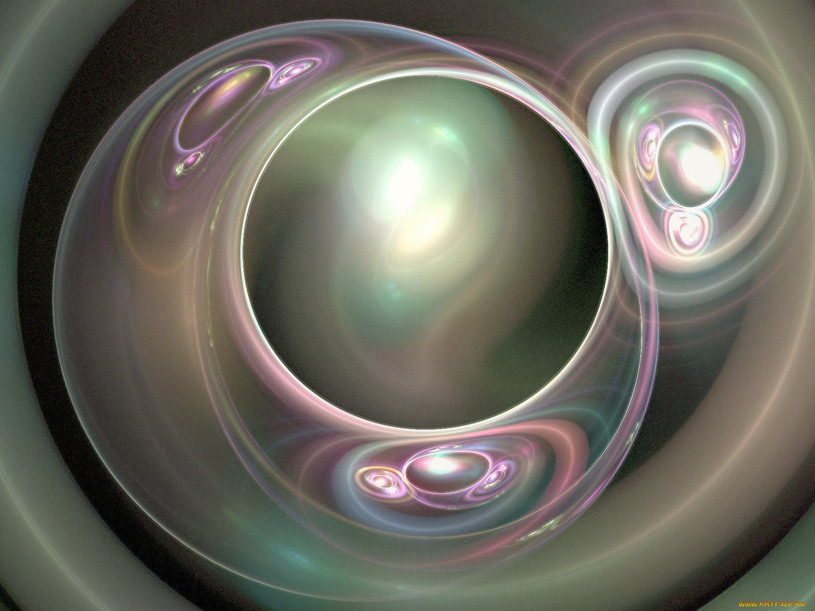 3д, графика, fractal, фракталы, фрактал, серый, круги