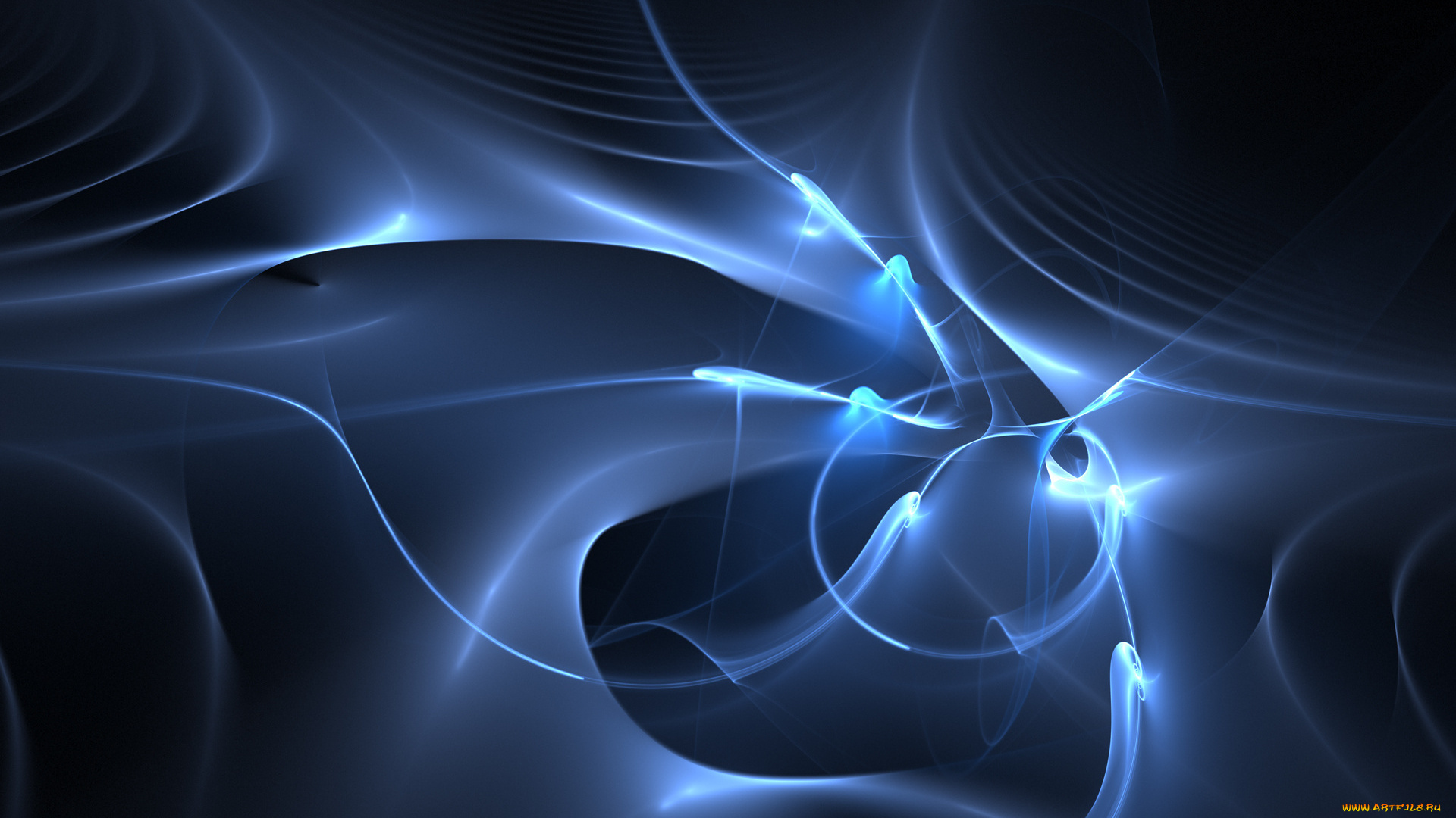 3д, графика, abstract, абстракции, свет, волны, точки