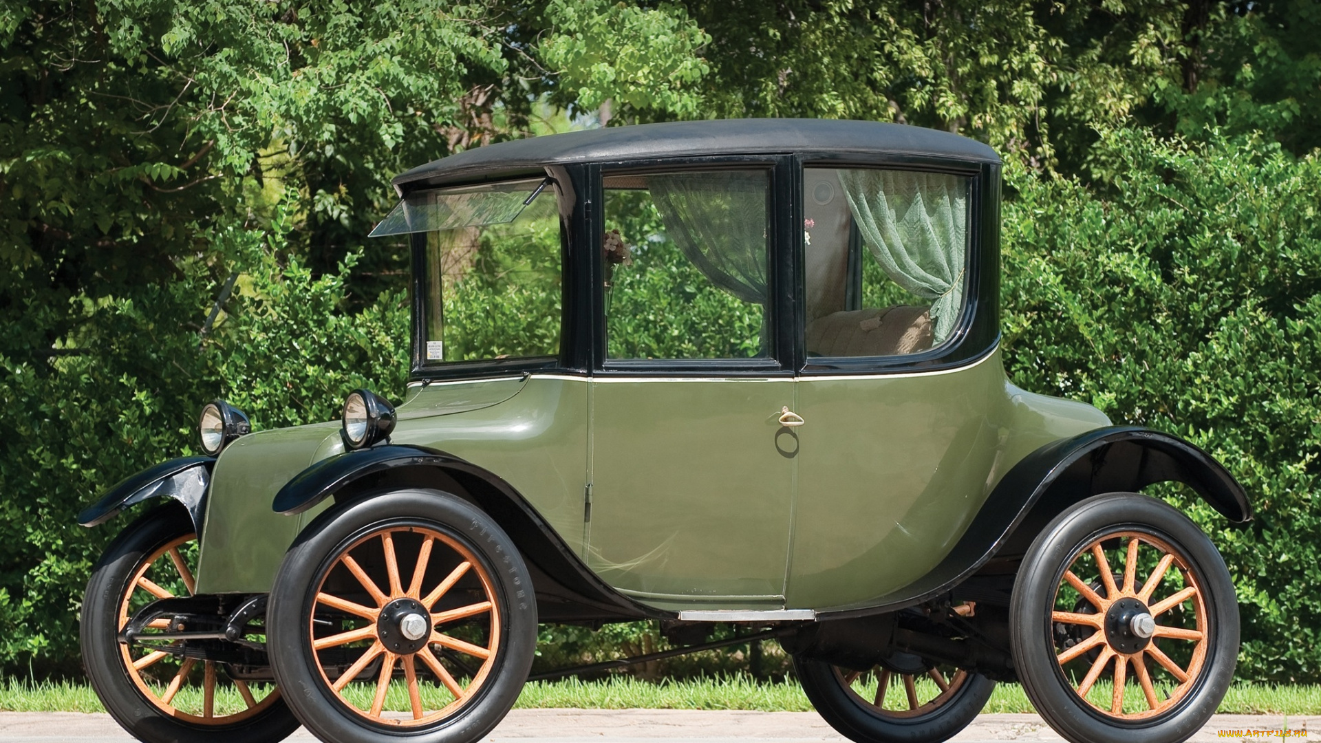 автомобили, классика, автомобиль, деревья, дорога