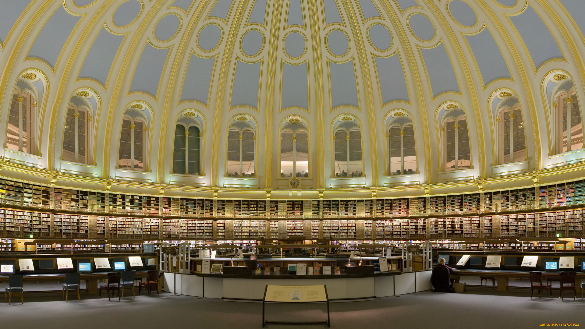 библиотека, интерьер, кабинет, офис, канадская, парламента, канада, оттава