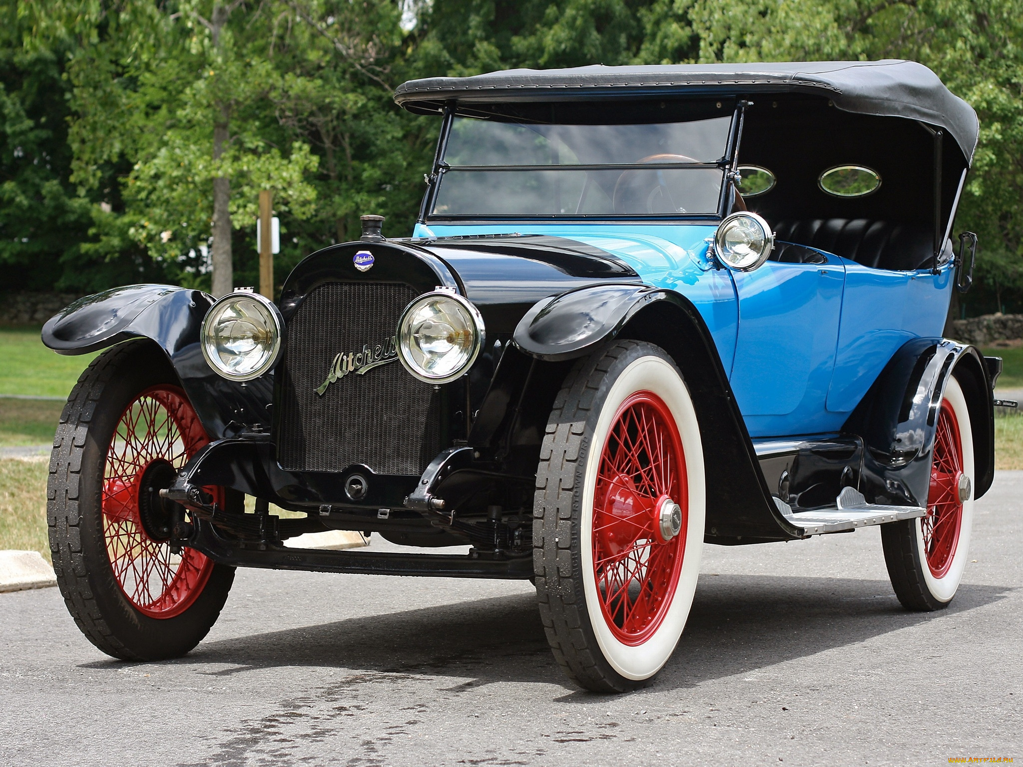 автомобили, классика, деревья, дорога, автомобиль