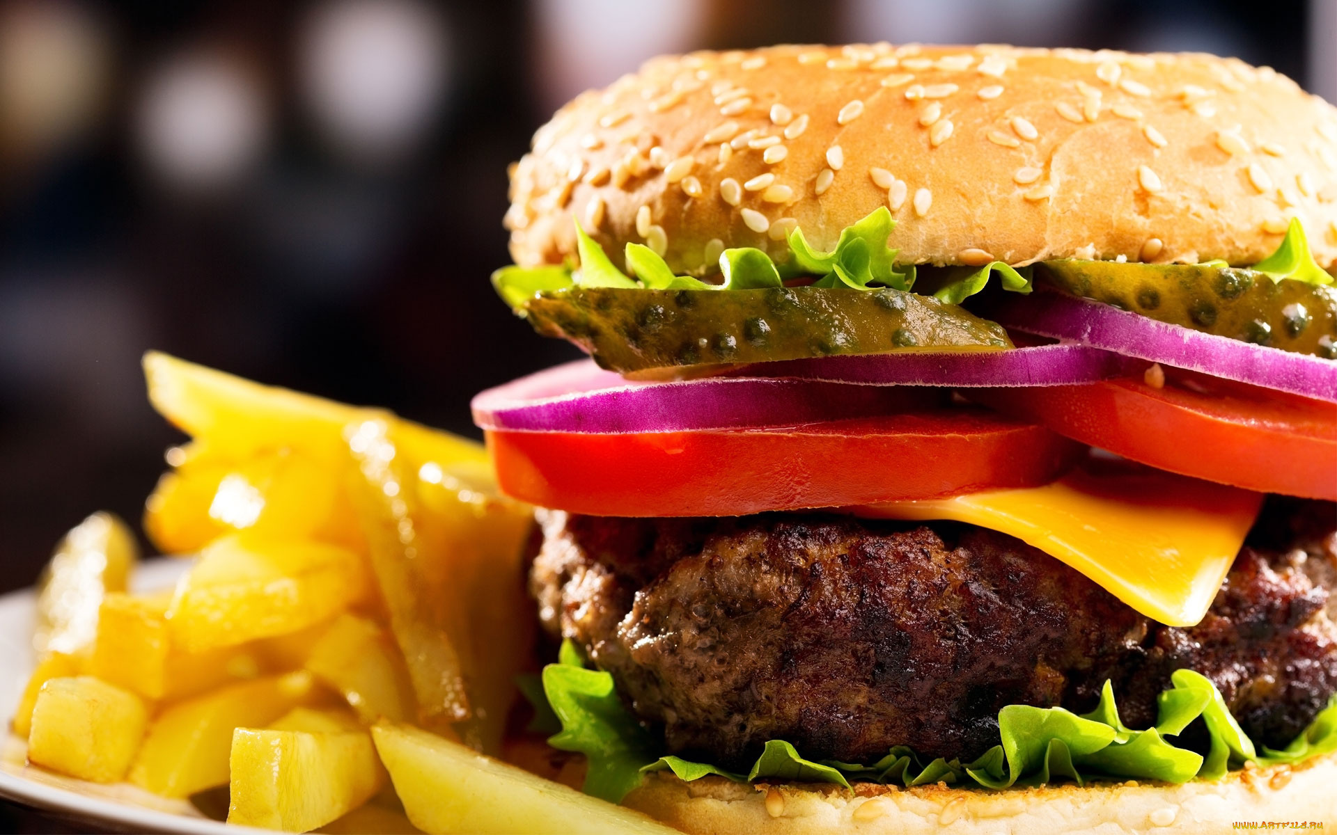 еда, бутерброды, гамбургеры, канапе, кунжут, булочка, помидор, огурец, котлета, семена