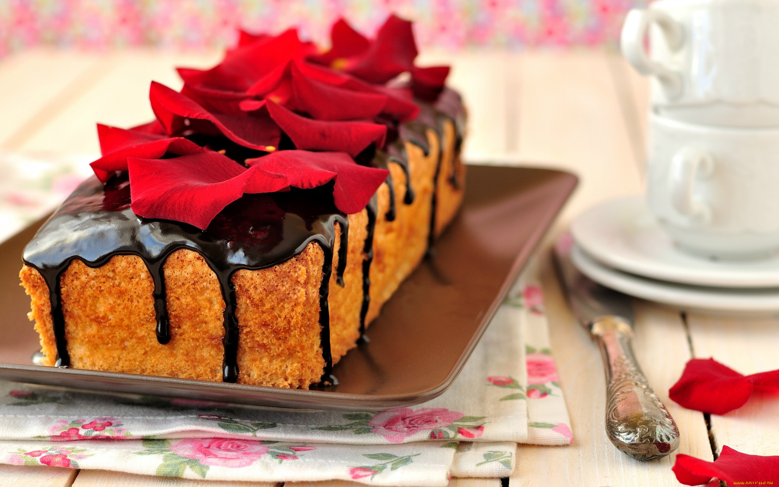 еда, пироги, пирог, глазурь, лепестки