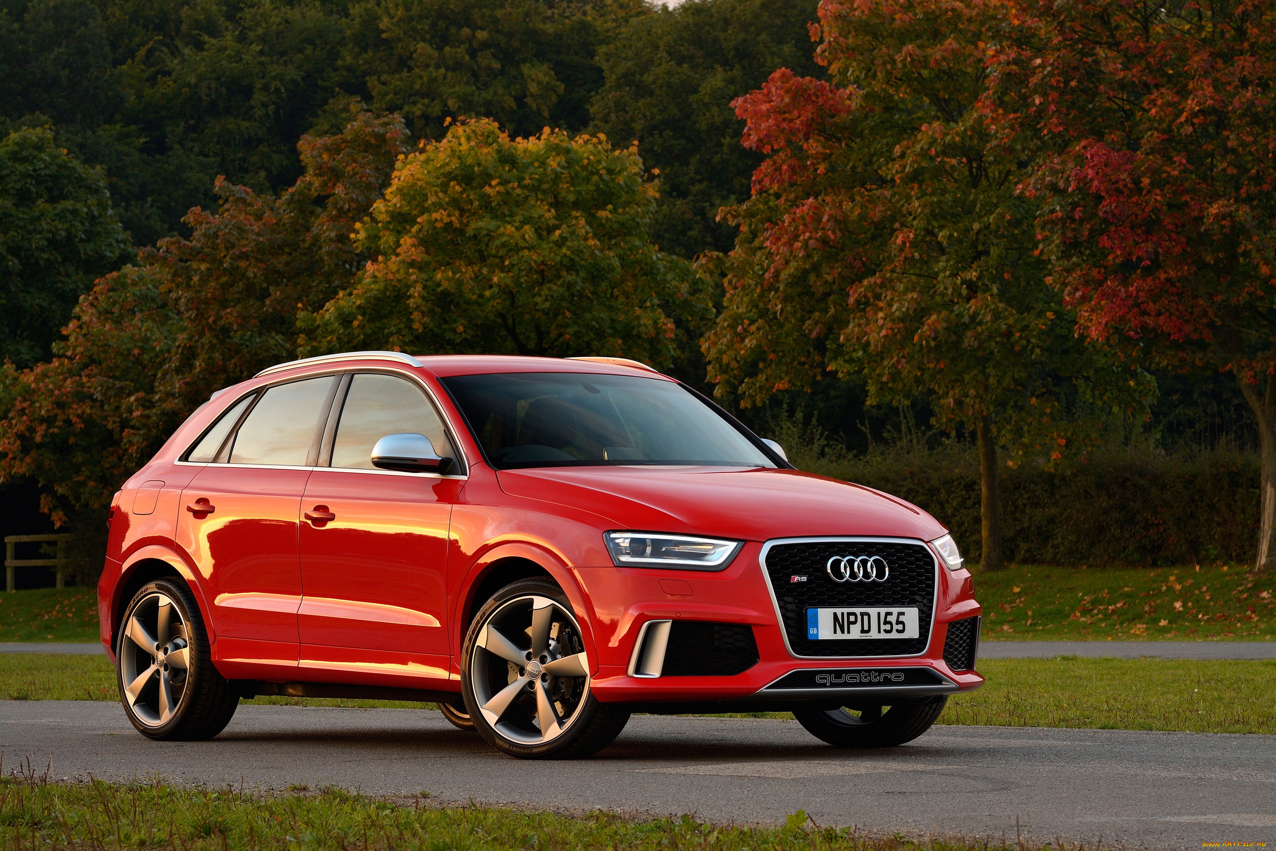 2013, audi, rs, q3, автомобили, дорога, лес