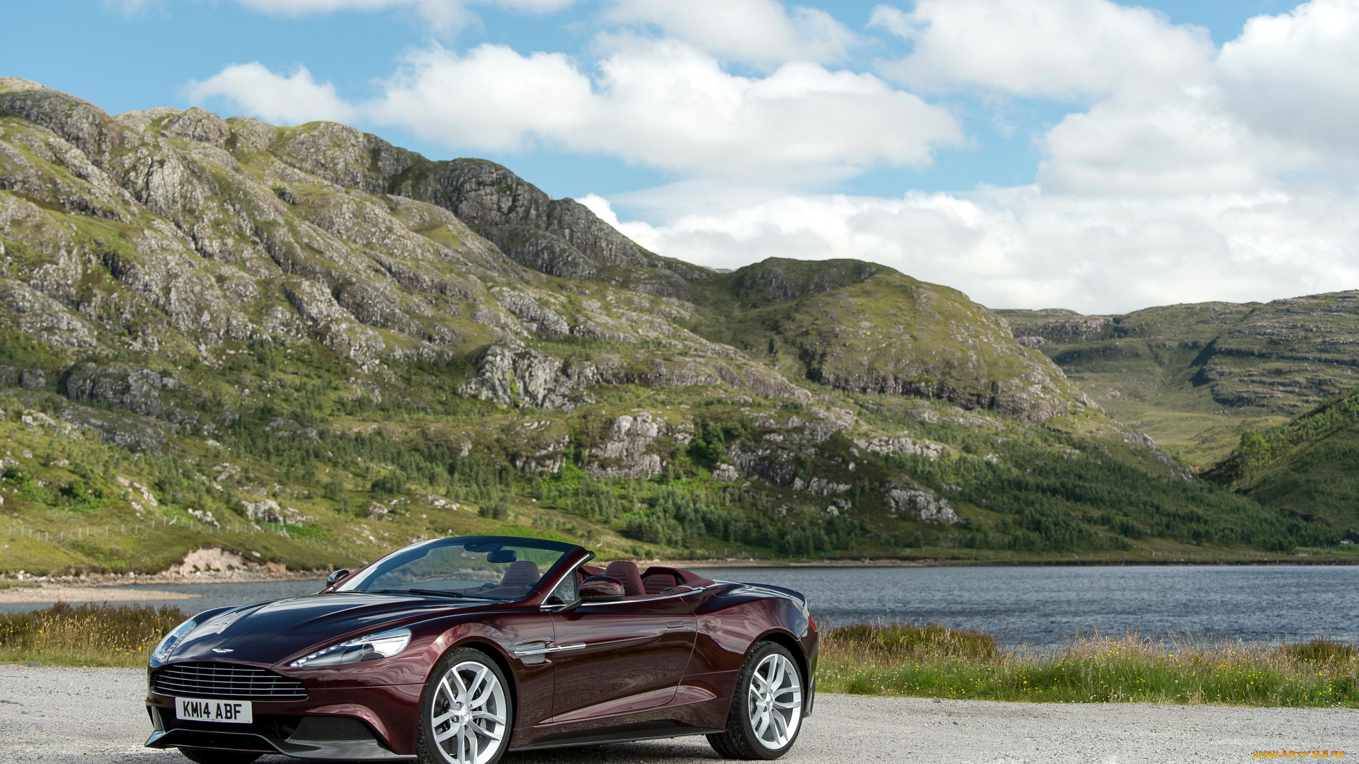 2015, aston, martin, vanquish, volante, автомобили, aston, martin, побережье, кабриолет, бордовый, vanquish, aston, martin