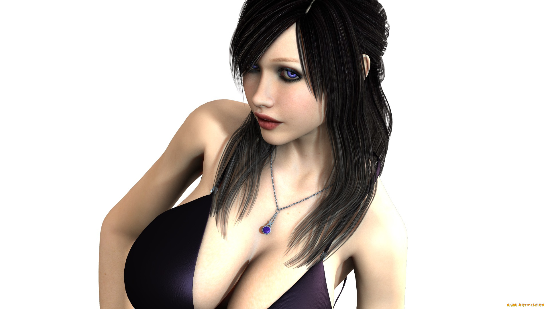 3д, графика, портрет, , portraits, взгляд, девушка, фон