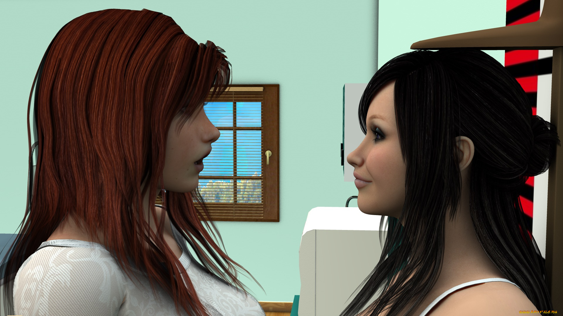 3д, графика, портрет, , portraits, взгляд, девушки