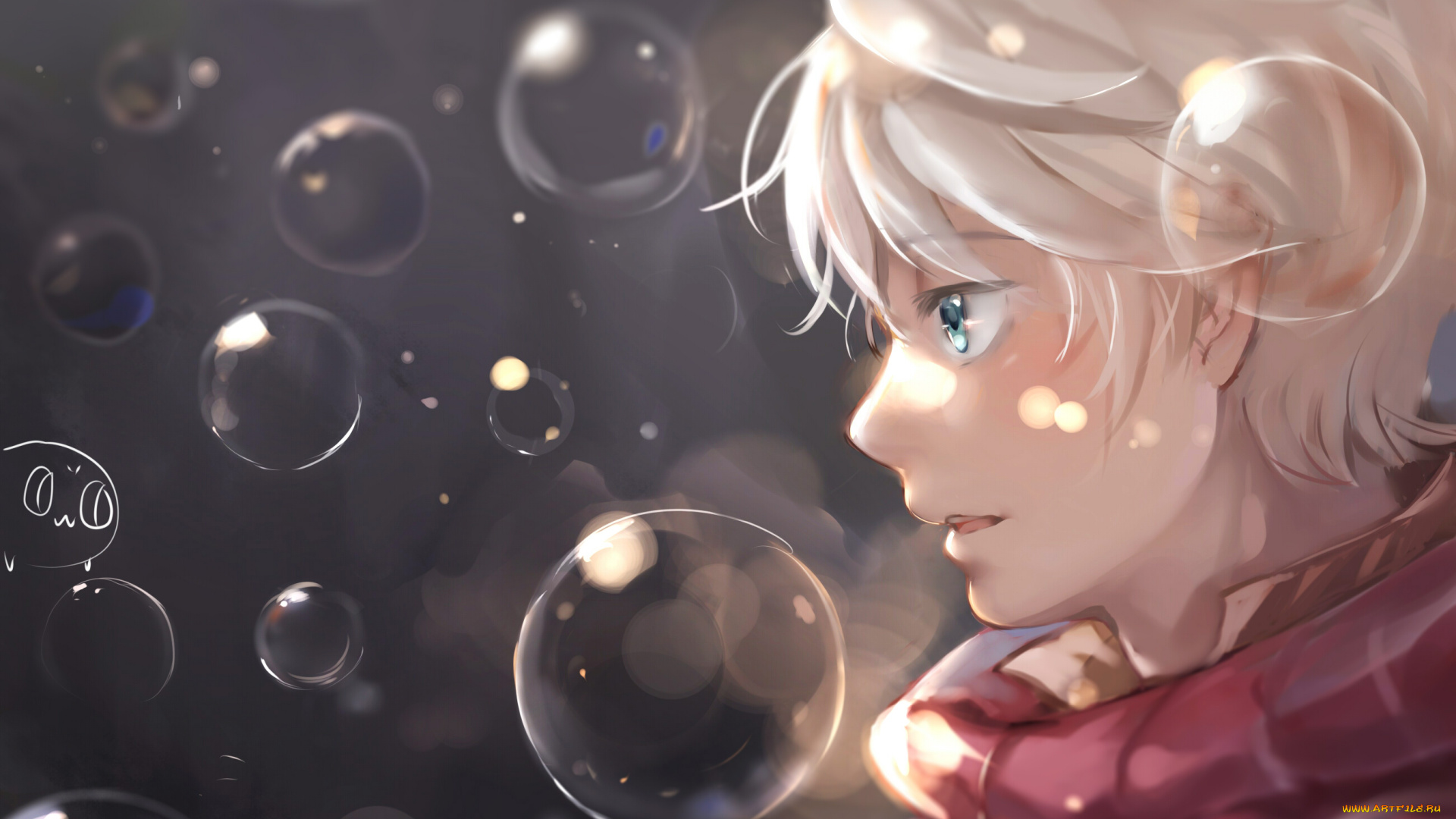 аниме, aldnoah, zero, парень, пузыри, мыльные, slaine, troyard, aldnoah, zero, блондин, профиль