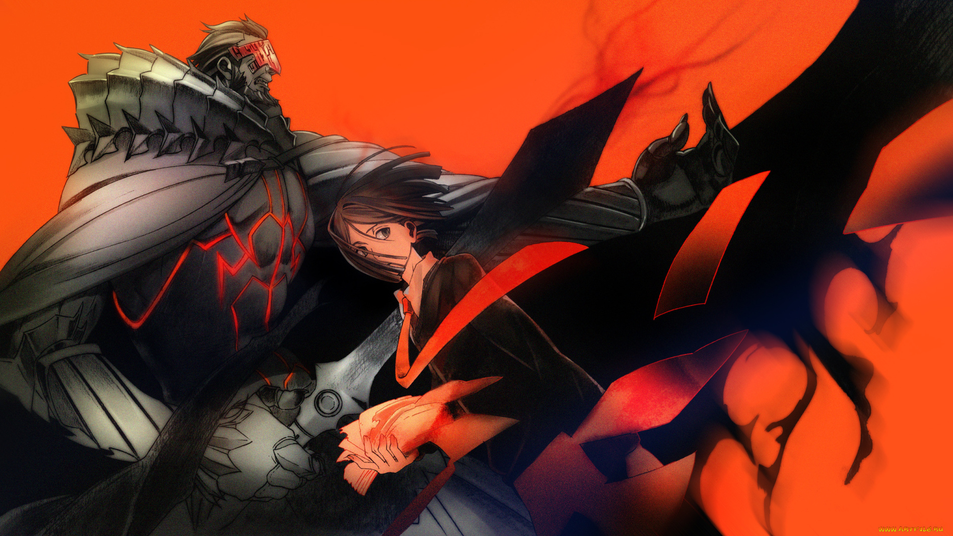 аниме, fate, zero, тени, плащ, книга, мужчина, арт