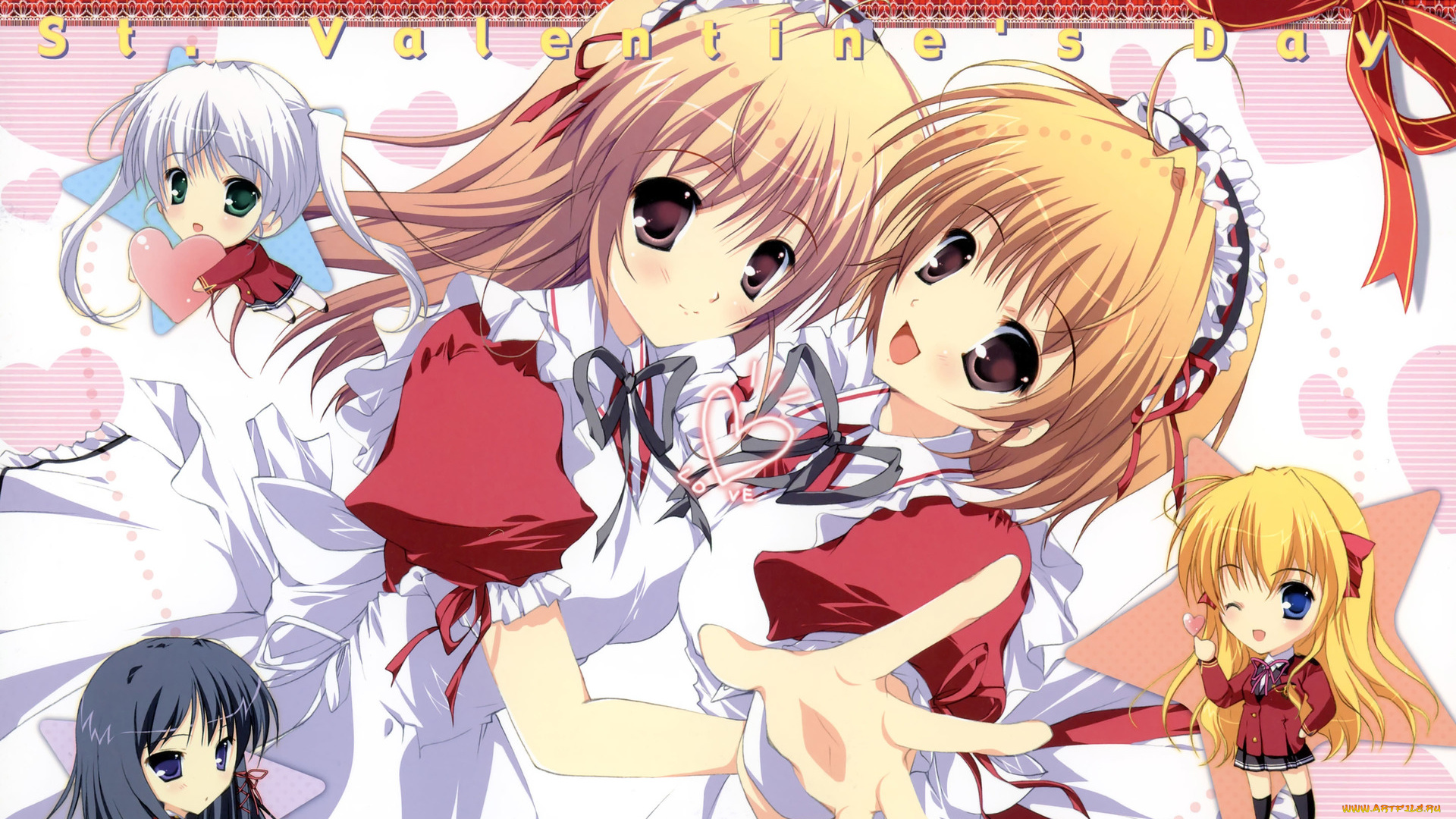 аниме, fortune, arterial, девушка, взгляд, фон