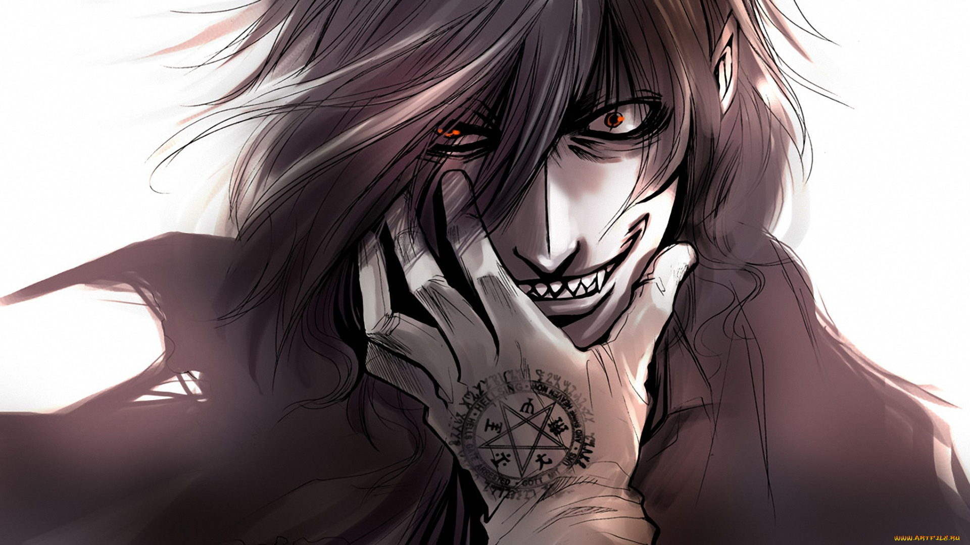 аниме, hellsing, vampire, drakula, alucard, мужчина, алукард, вампир