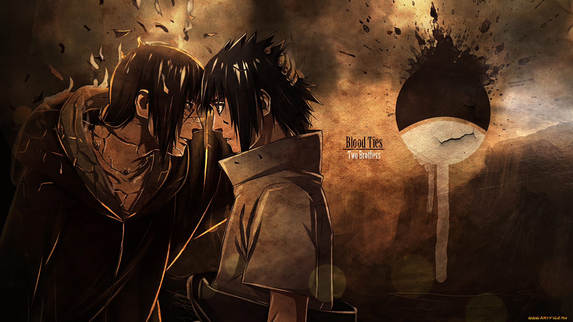 аниме, naruto, учиха, братья, итачи, саске, арт