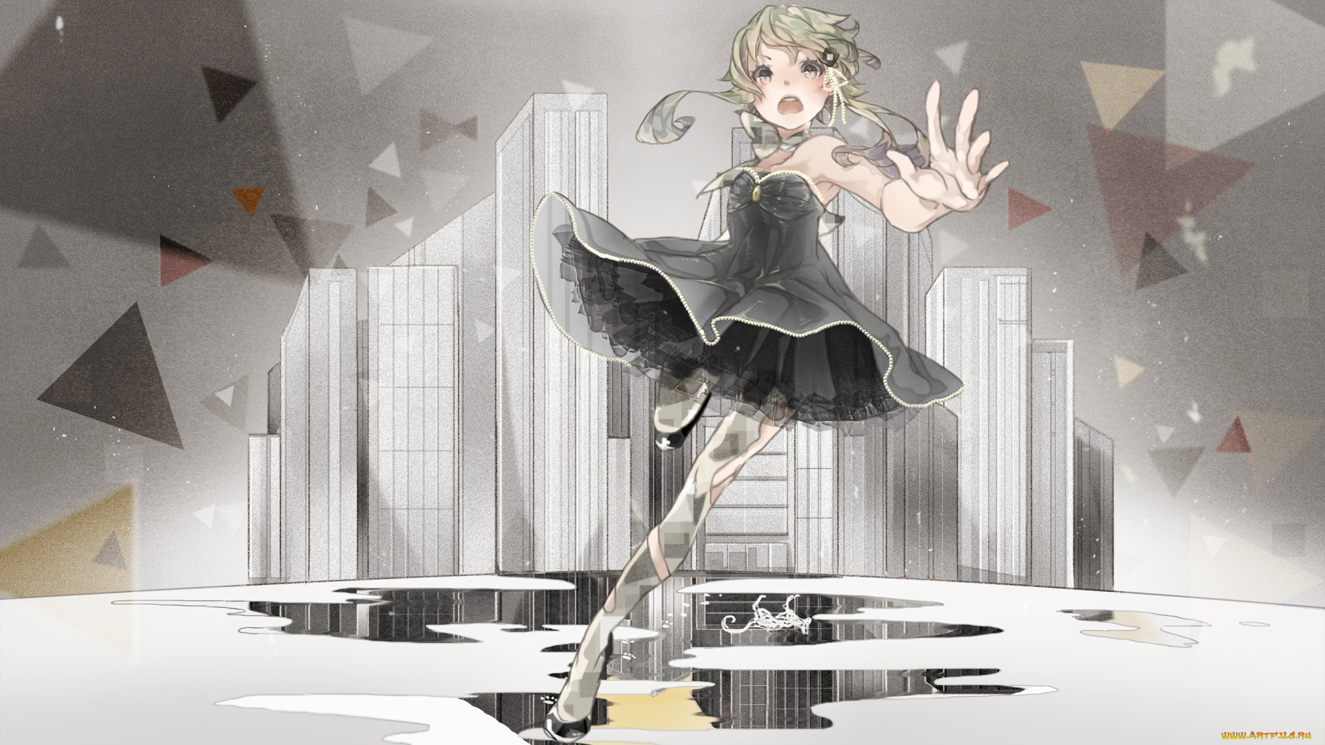 аниме, vocaloid, девушка, вокалоид, gumi, арт, mizutame, tori