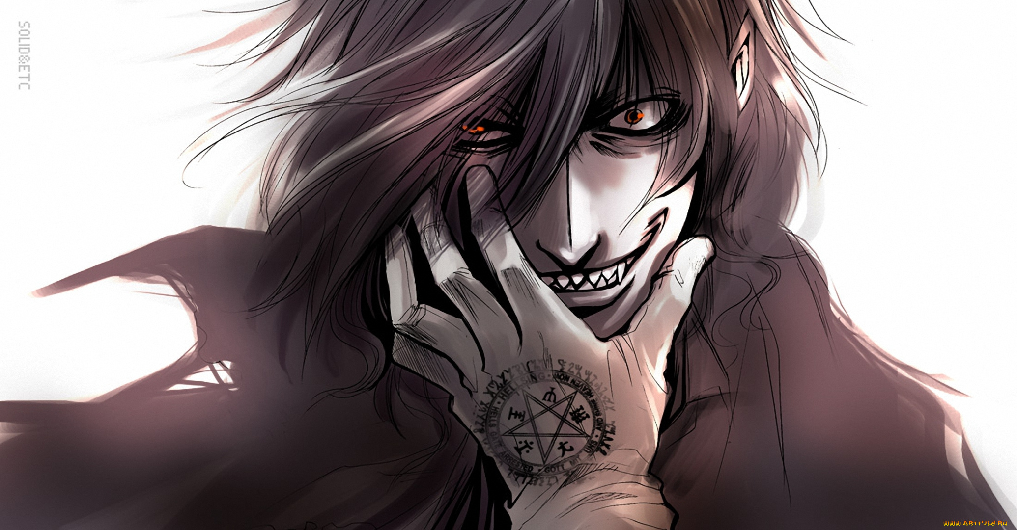аниме, hellsing, vampire, drakula, alucard, мужчина, алукард, вампир