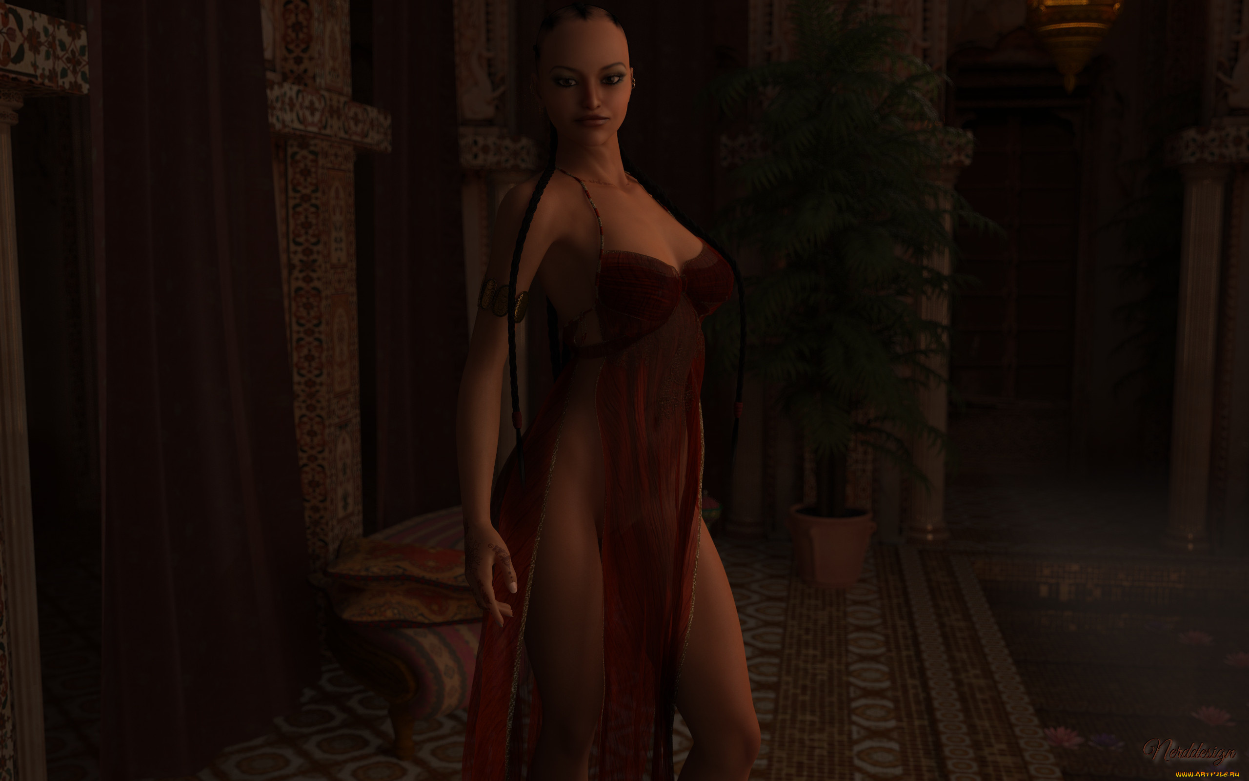 3д, графика, люди, , people, девушка, взгляд, фон, улыбка