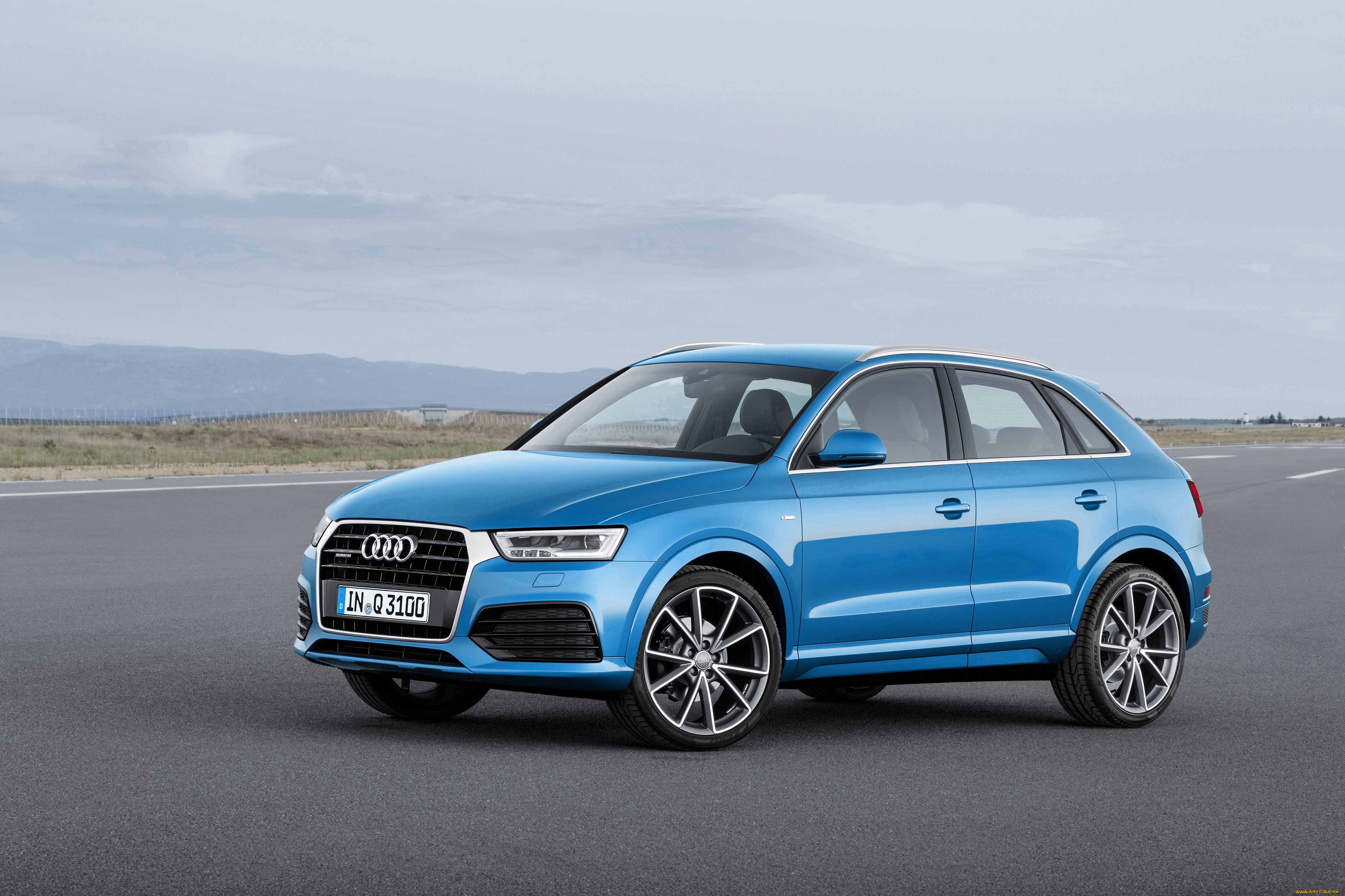 автомобили, audi, синий, 2015г, quattro, tdi, 2-0, s, line, q3