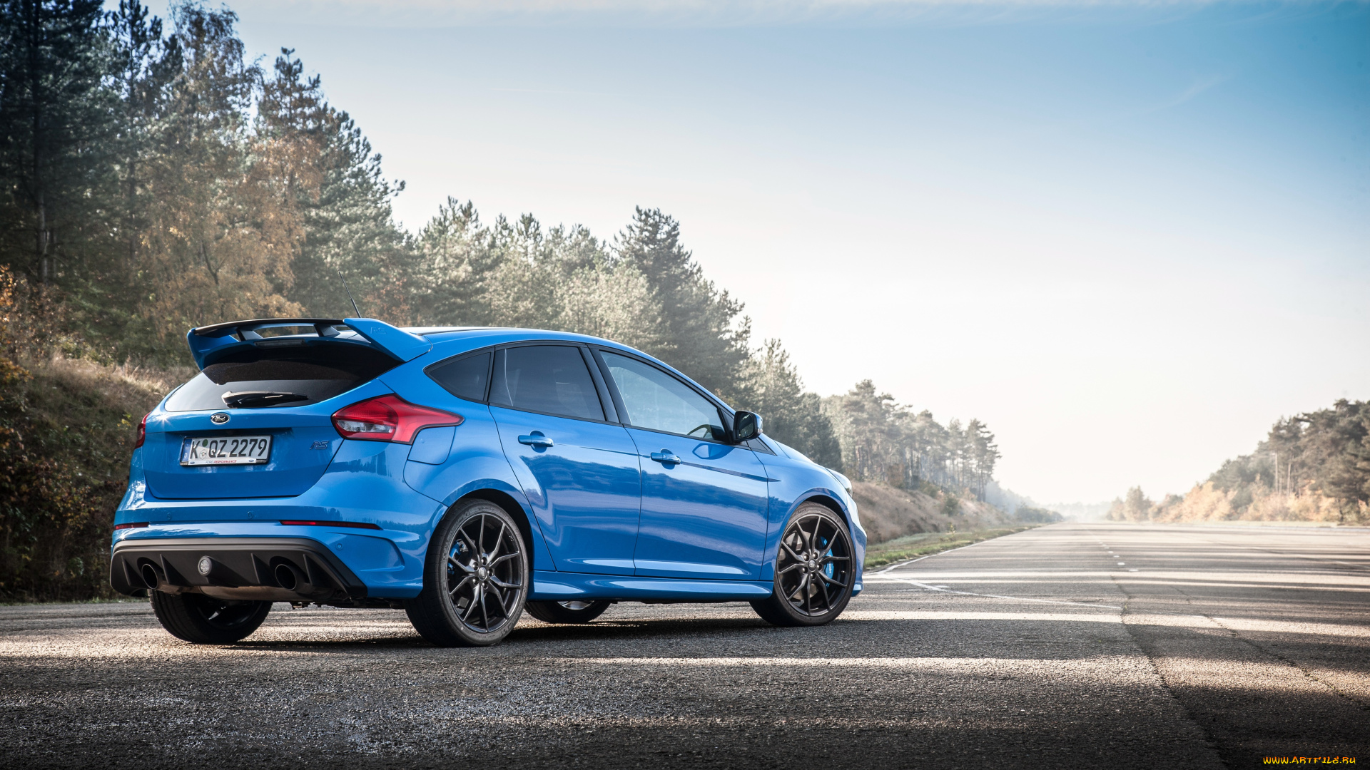 автомобили, ford, синий, 2015г, focus, rs