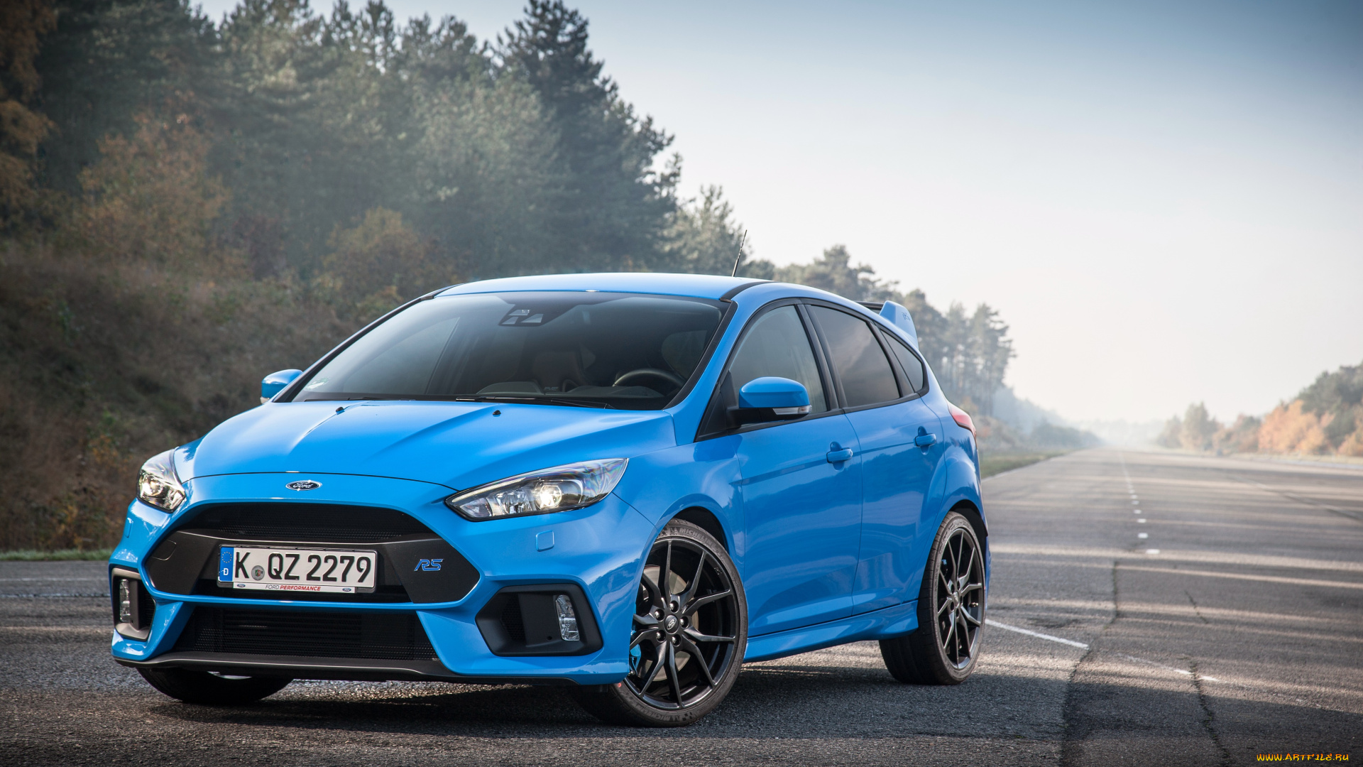 автомобили, ford, синий, 2015г, focus, rs