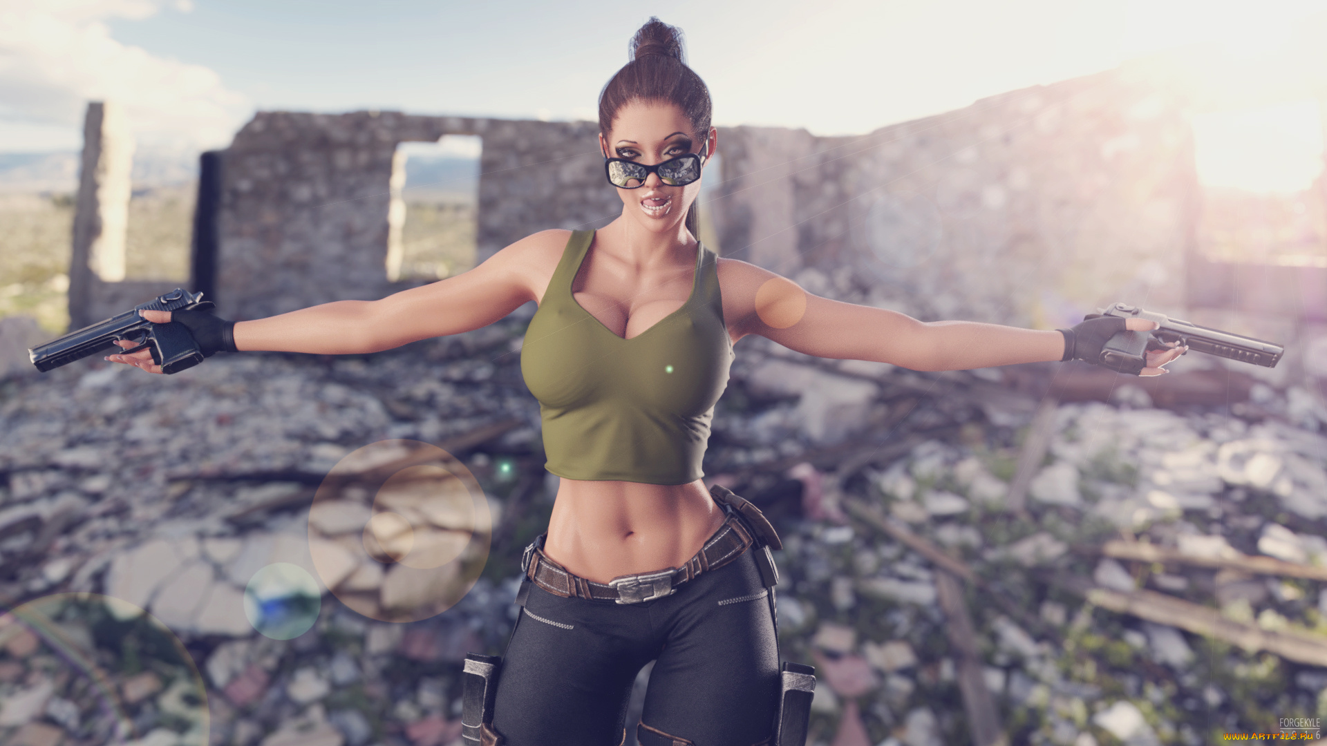 3д, графика, фантазия, , fantasy, девушка, взгляд, фон