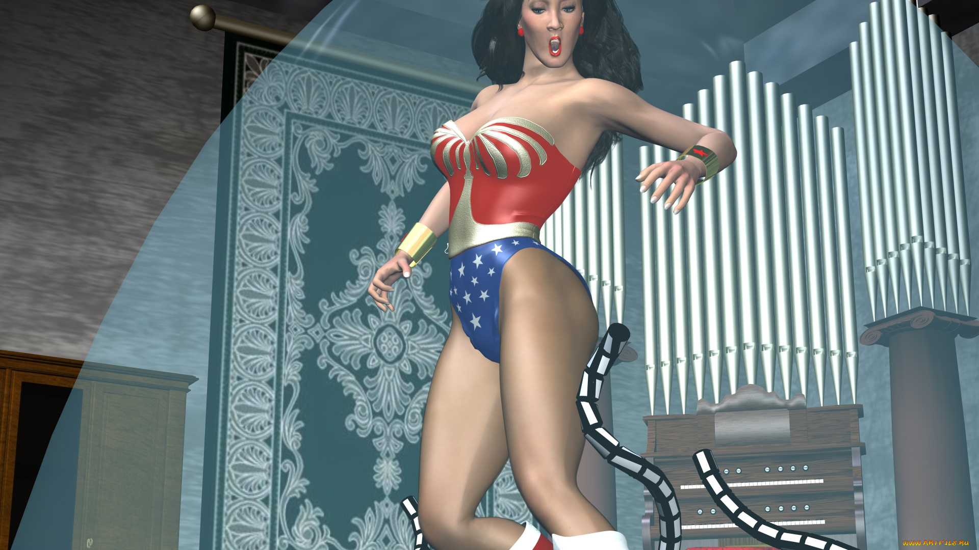 3д, графика, фантазия, , fantasy, девушка, взгляд, фон