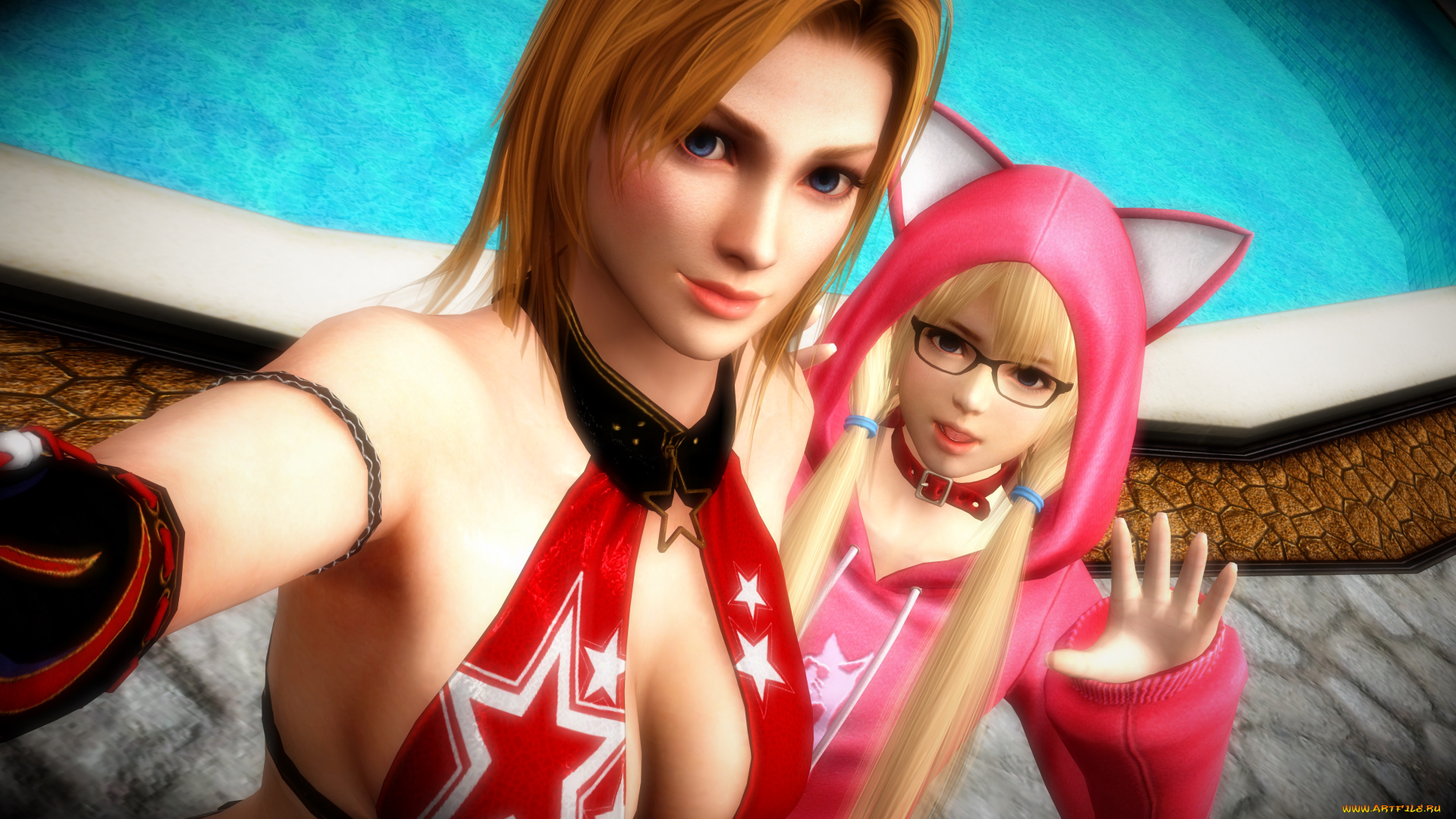 3д, графика, фантазия, , fantasy, взгляд, девушки, фон