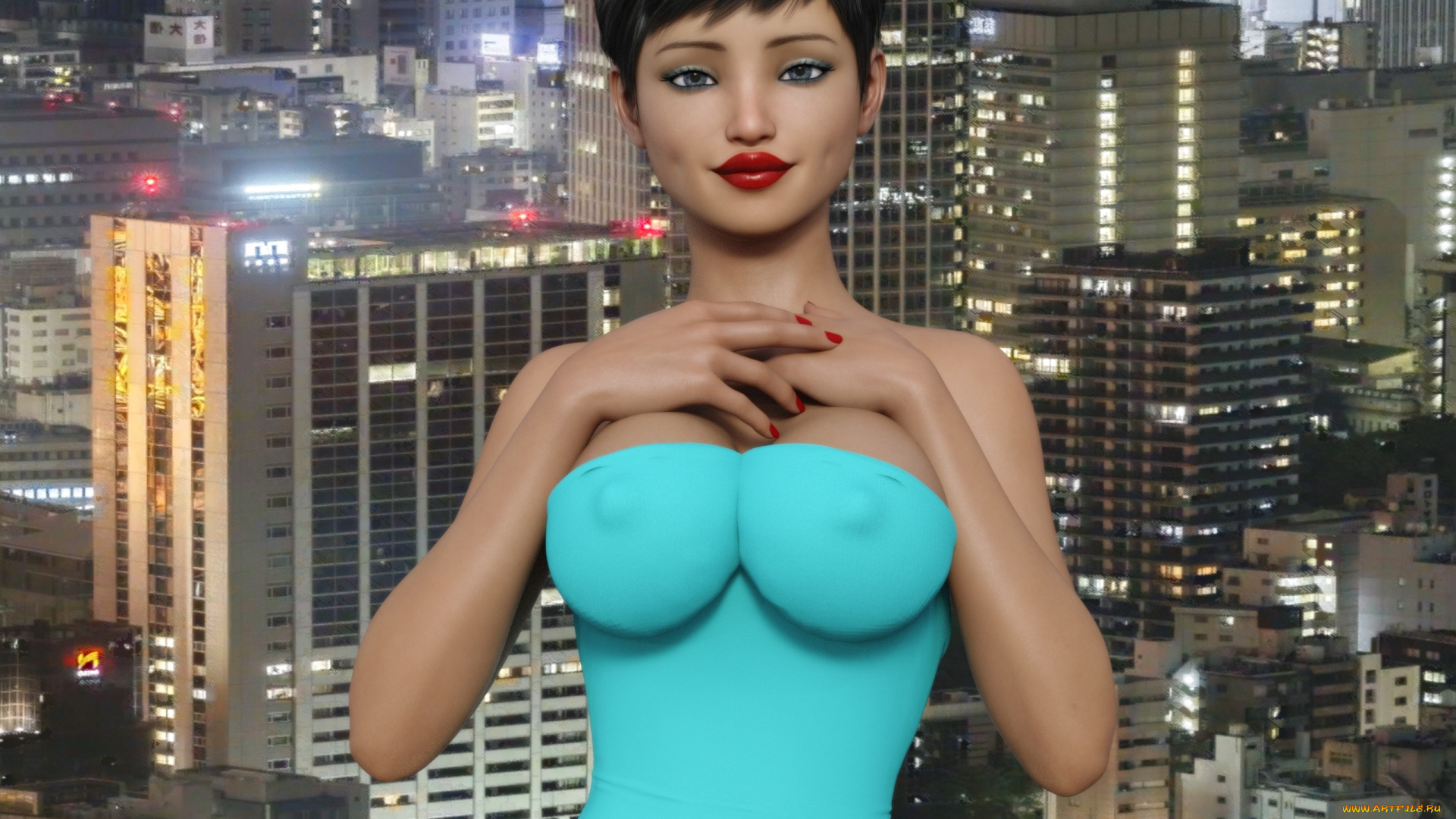 3д, графика, люди, , people, девушка, взгляд, фон